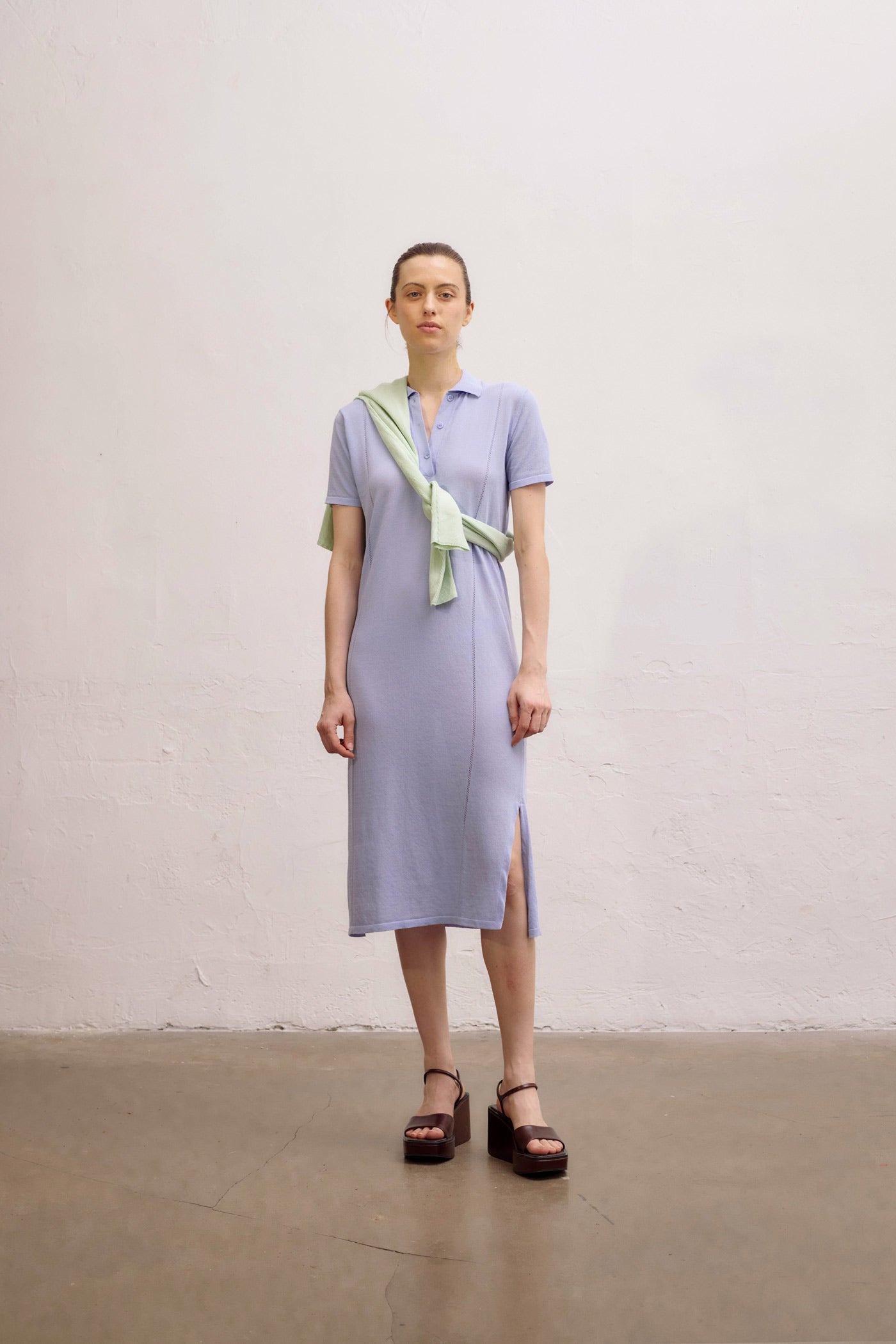 Caledon Polo Dress - Sky Blue