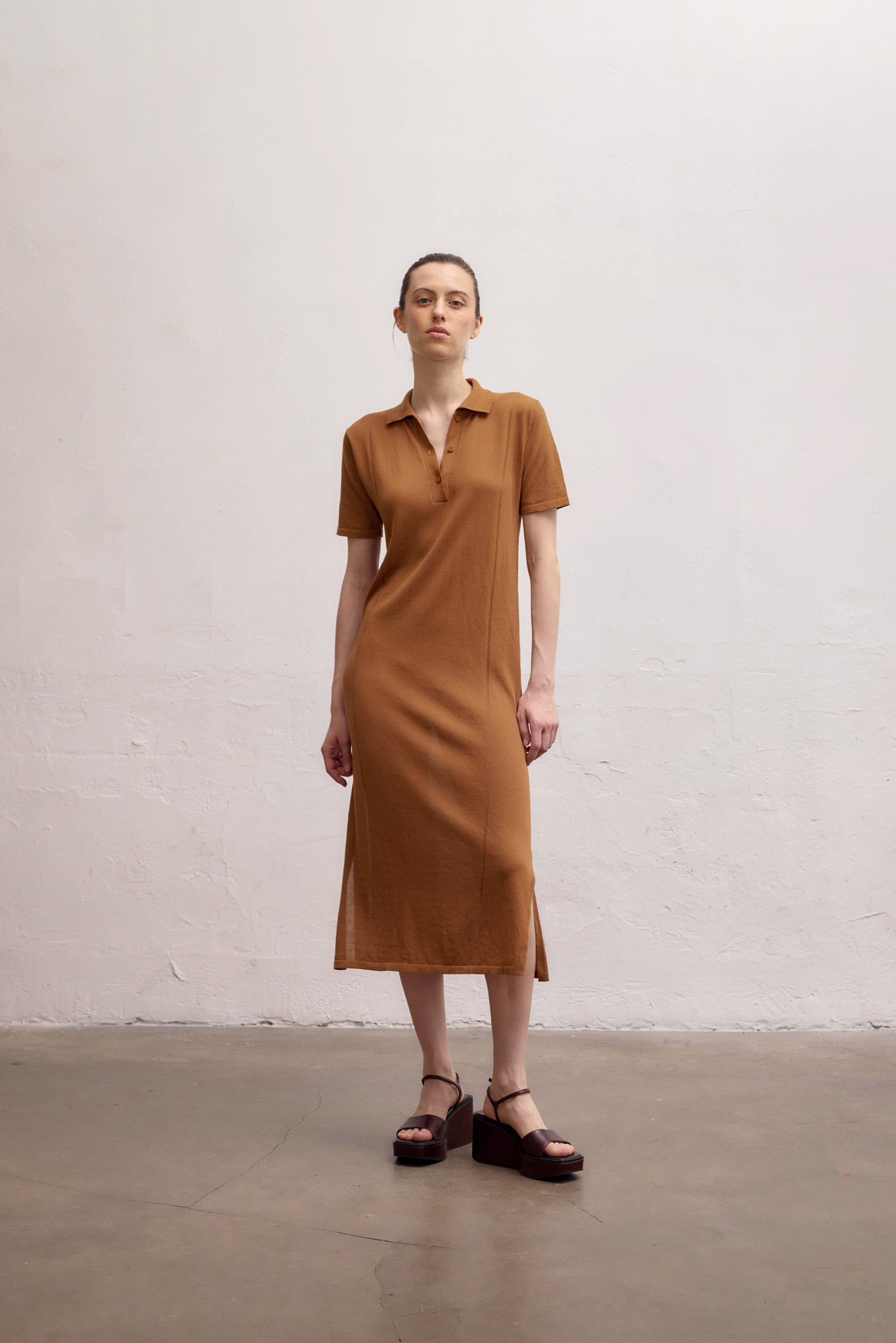 Caledon Polo Dress - Caramel