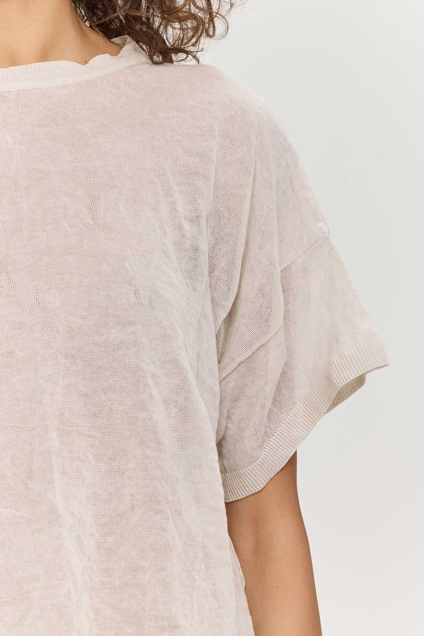 Bray Wrinkled Metal Tee - Ice
