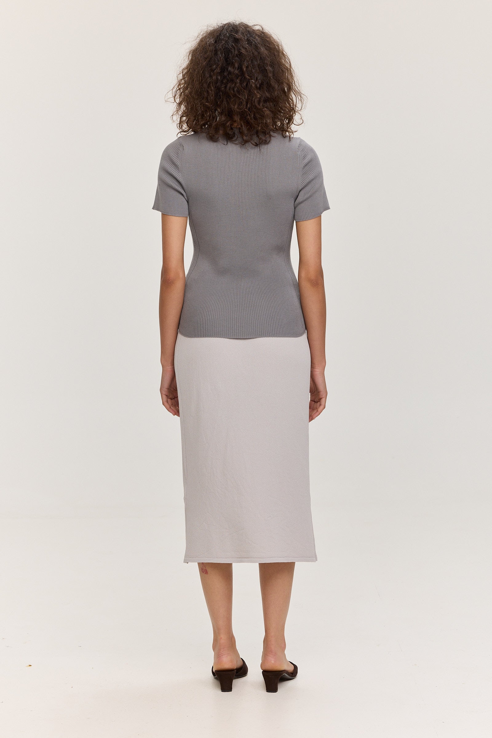 Ribbed Makò T - Grey