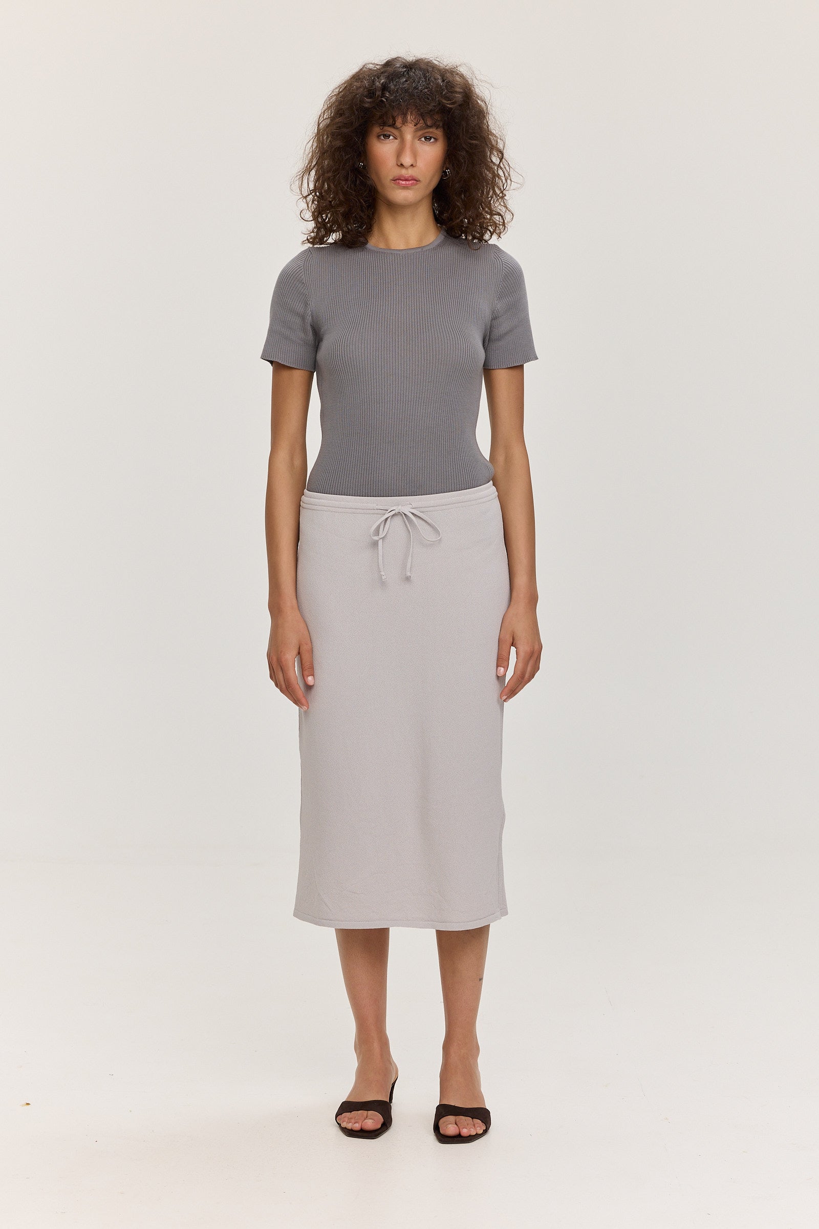 Ribbed Makò T - Grey