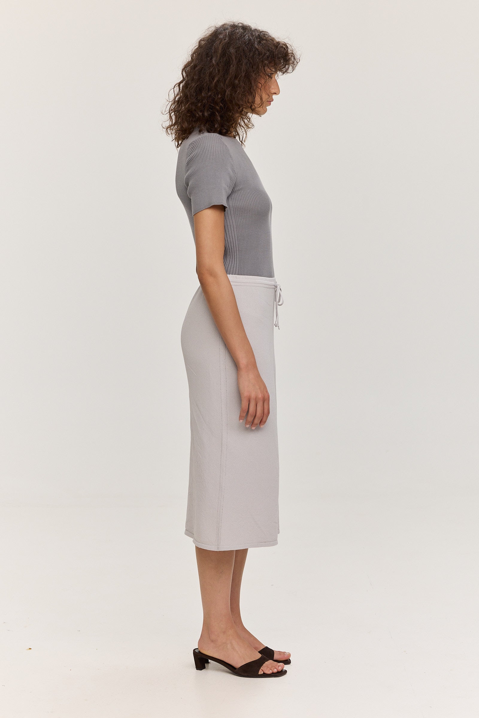 Brits Bouclè Skirt - Ice