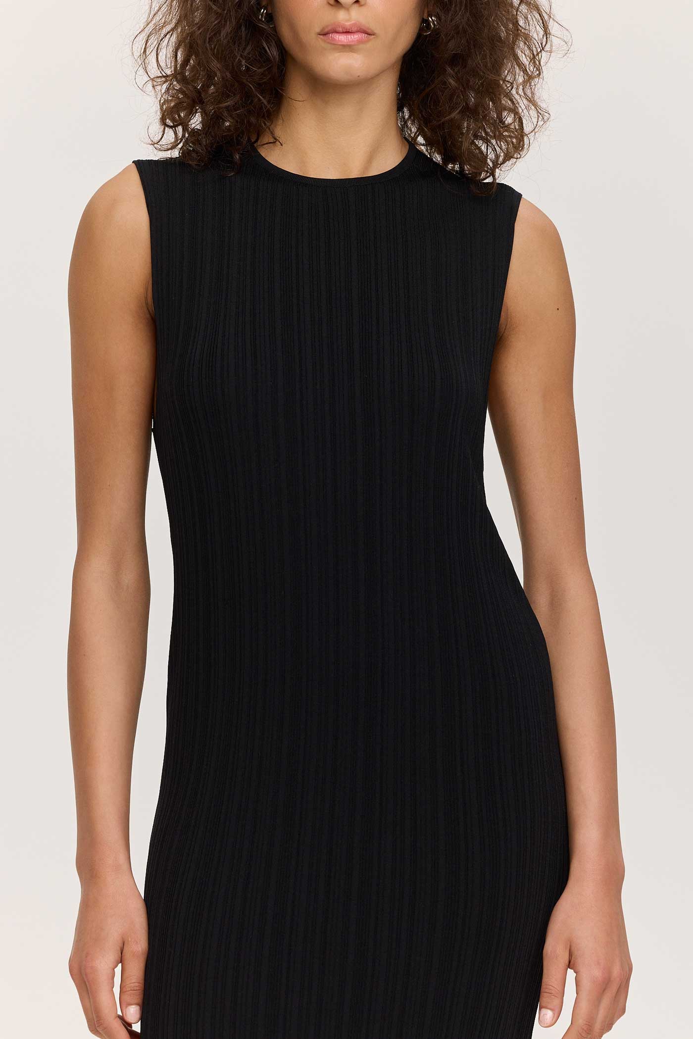 Cala Plissé Dress - Black