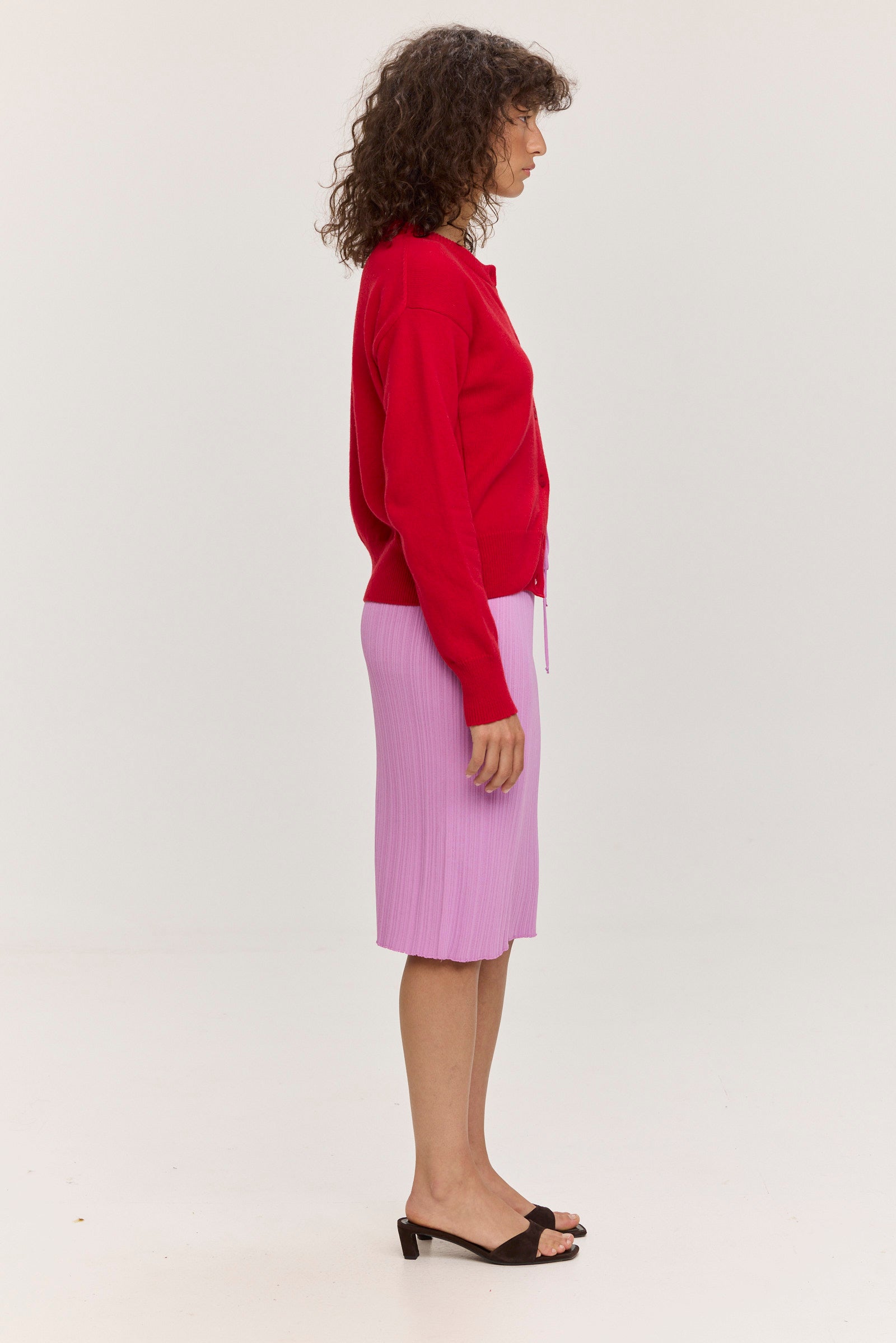 Berlin Cotton-Cashmere Cardigan - Red