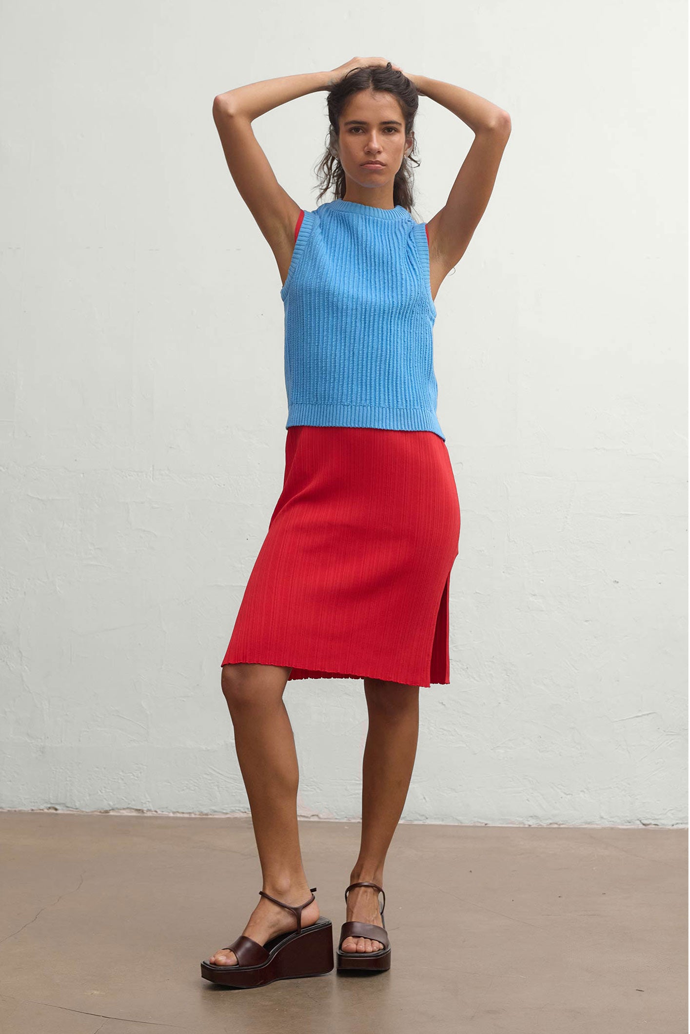 Belmont Cotton Vest - Blue