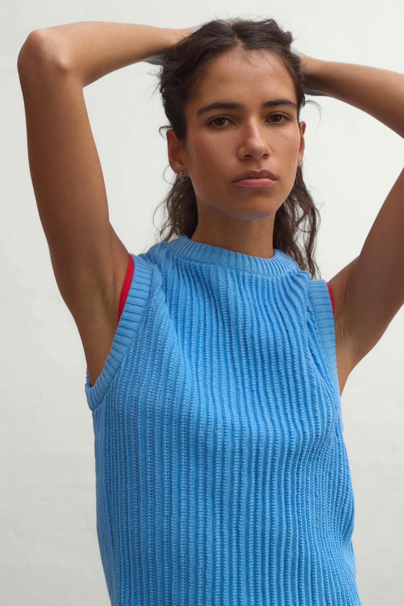 Belmont Cotton Vest - Blue