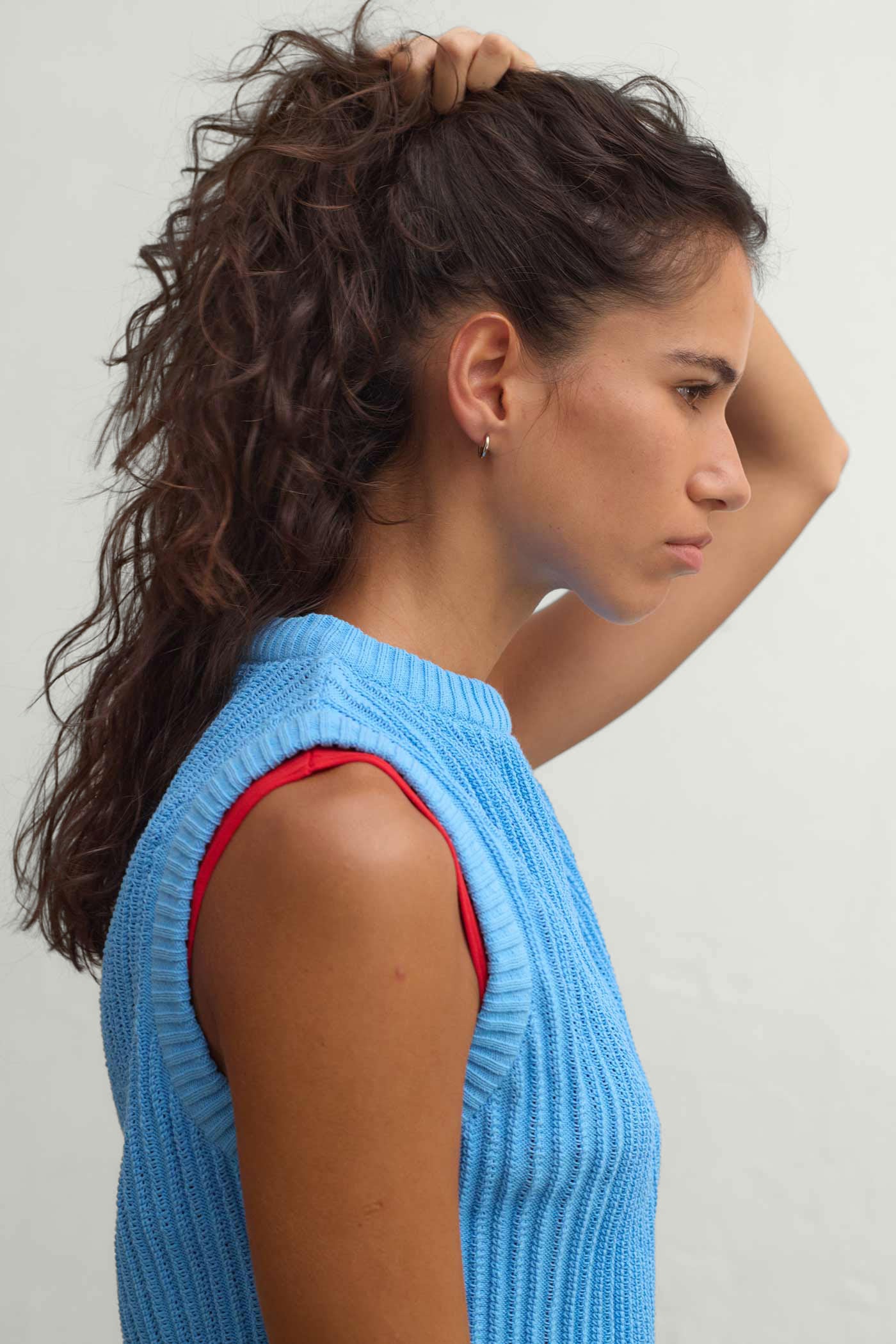 Belmont Cotton Vest - Blue