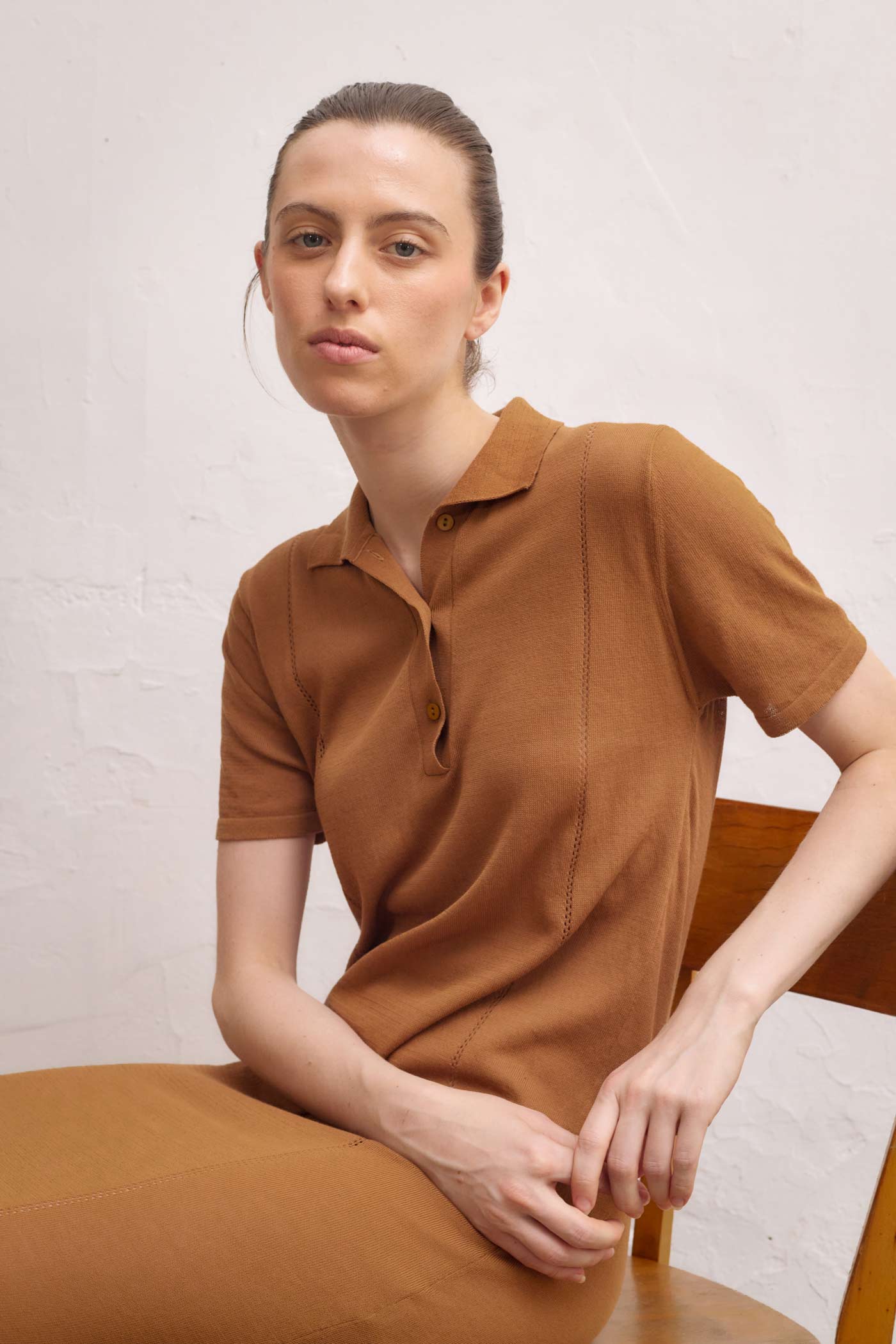 Caledon Polo Dress - Caramel