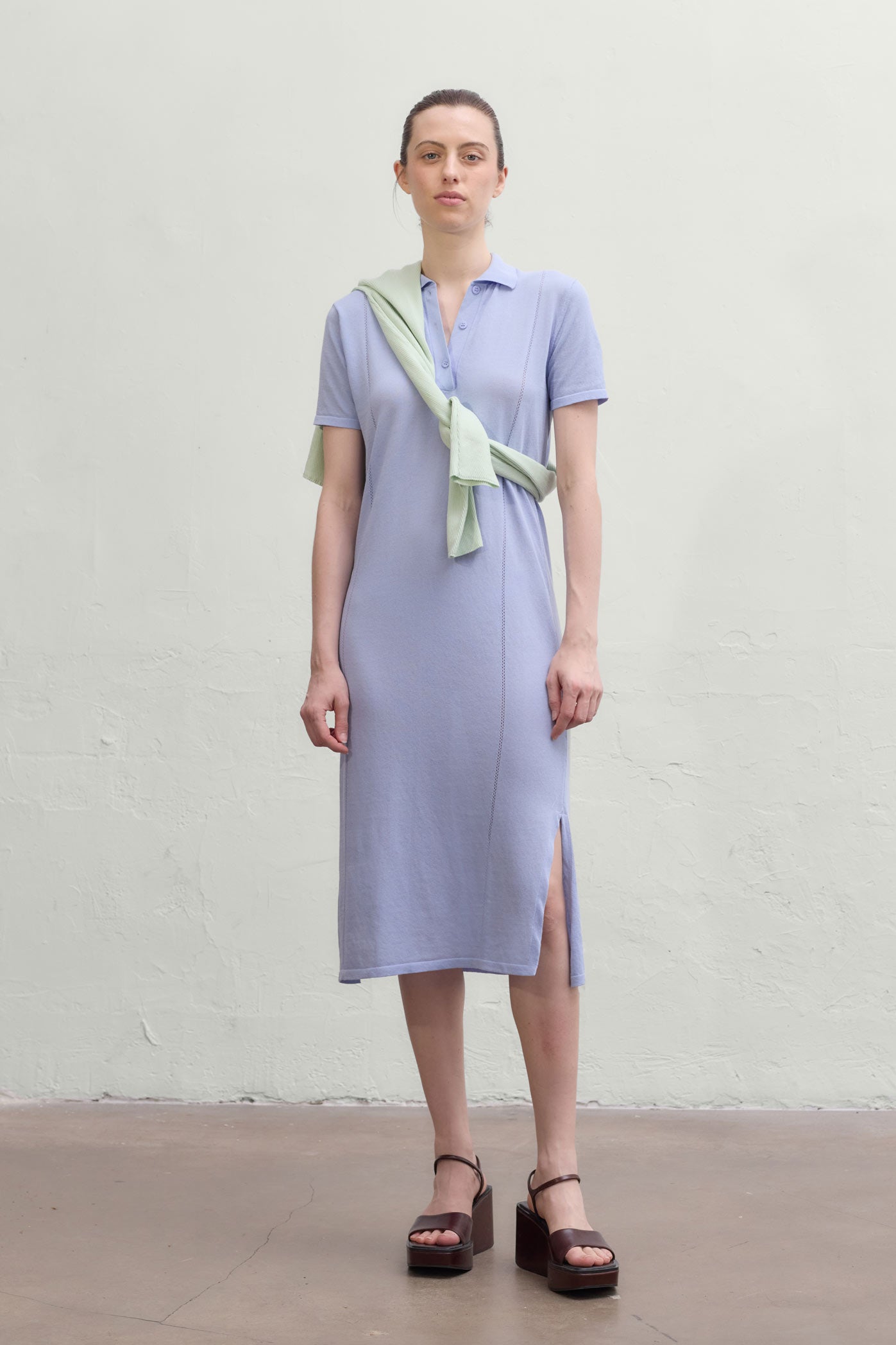Caledon Polo Dress - Sky Blue