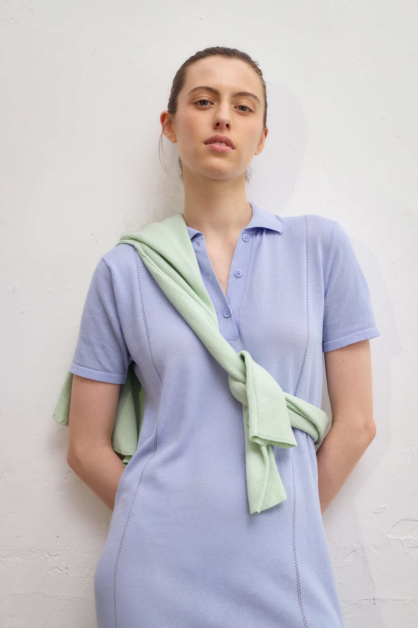 Caledon Polo Dress - Sky Blue