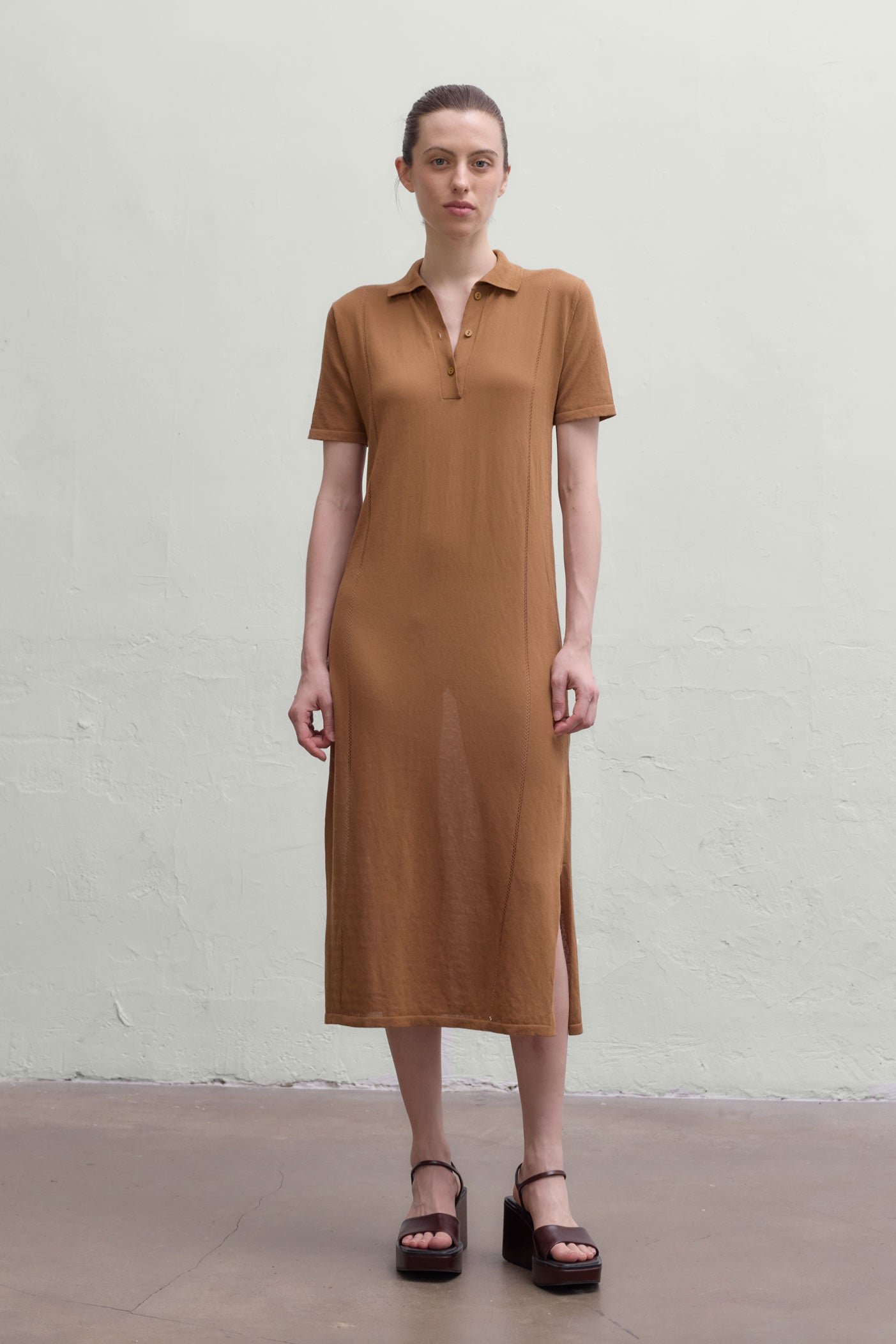 Caledon Polo Dress - Caramel
