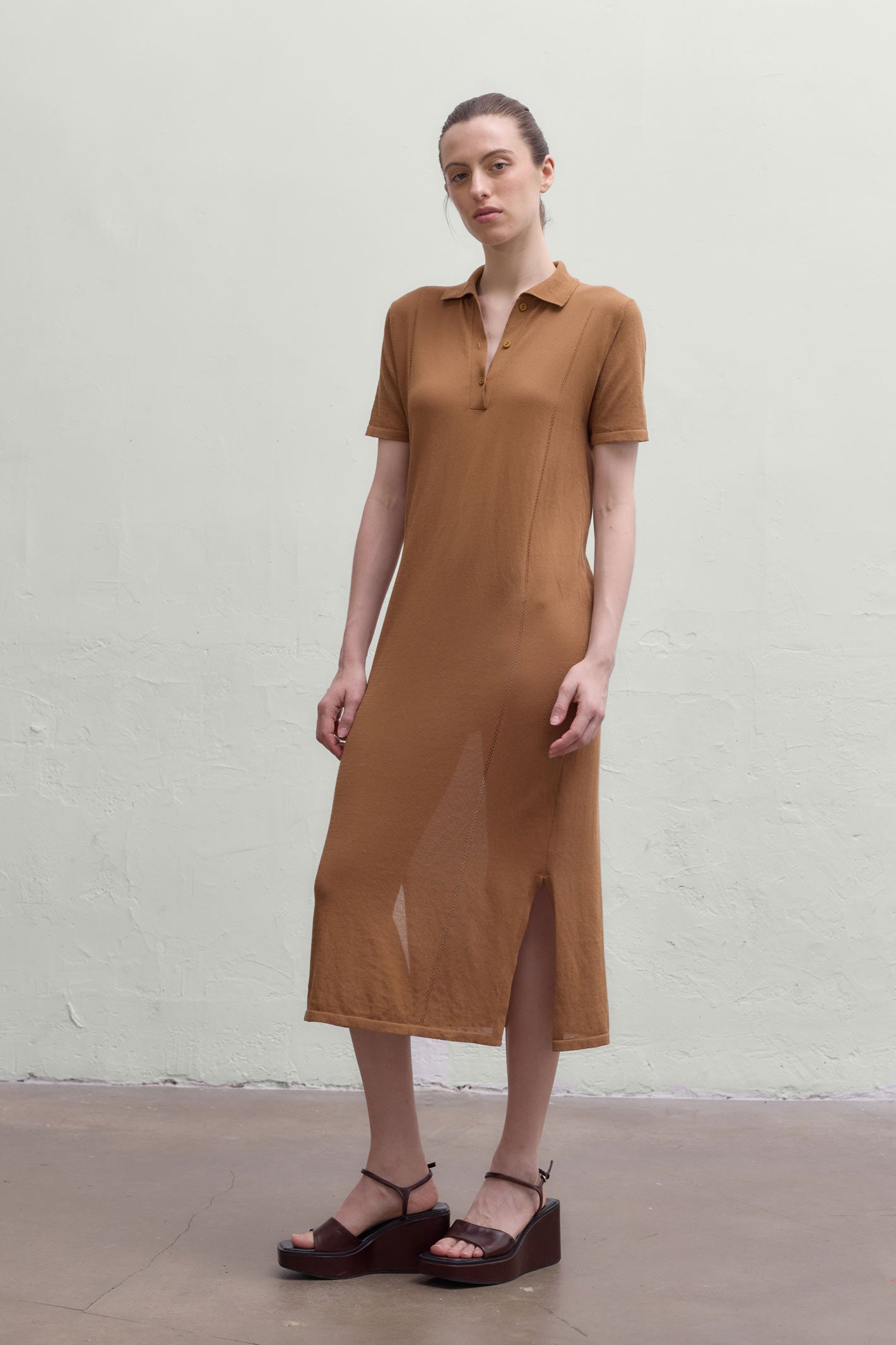 Caledon Polo Dress - Caramel