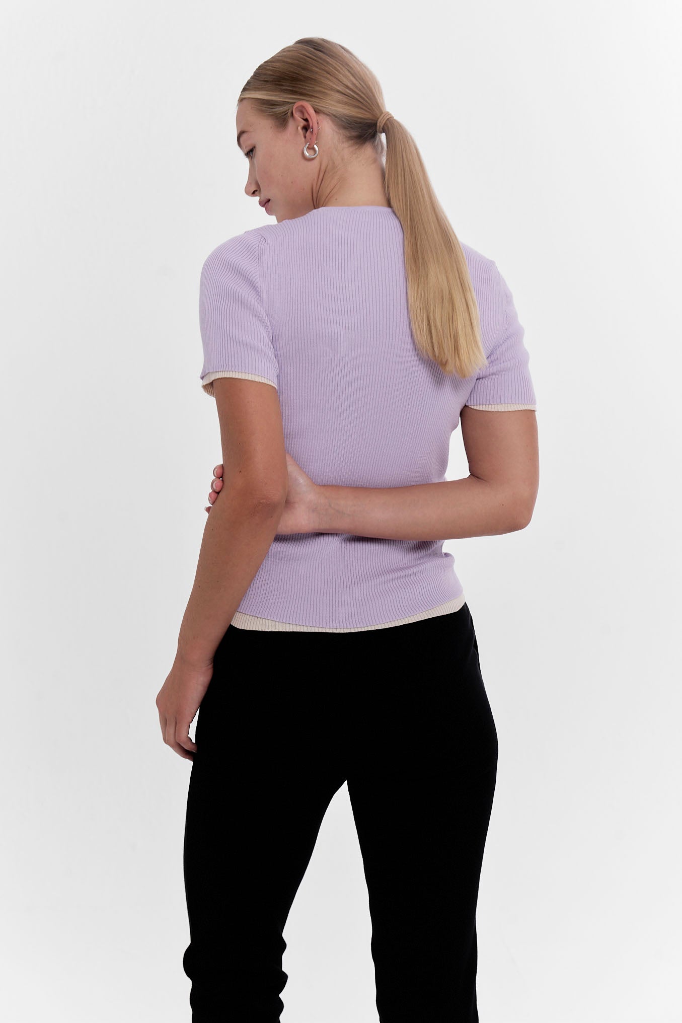 Ribbed Makò T - Lilac