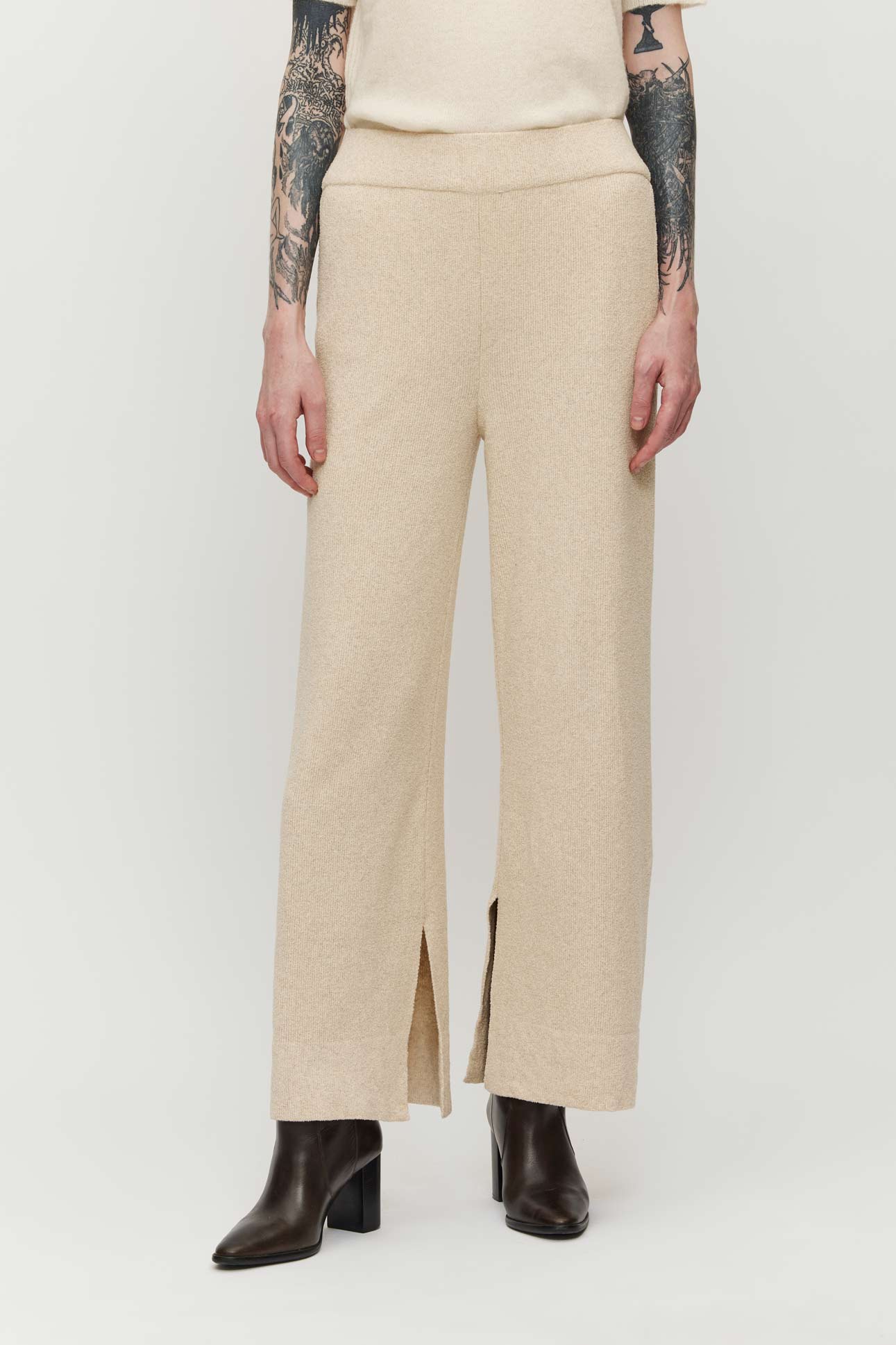 Klip Bouclè Pants - Ecru