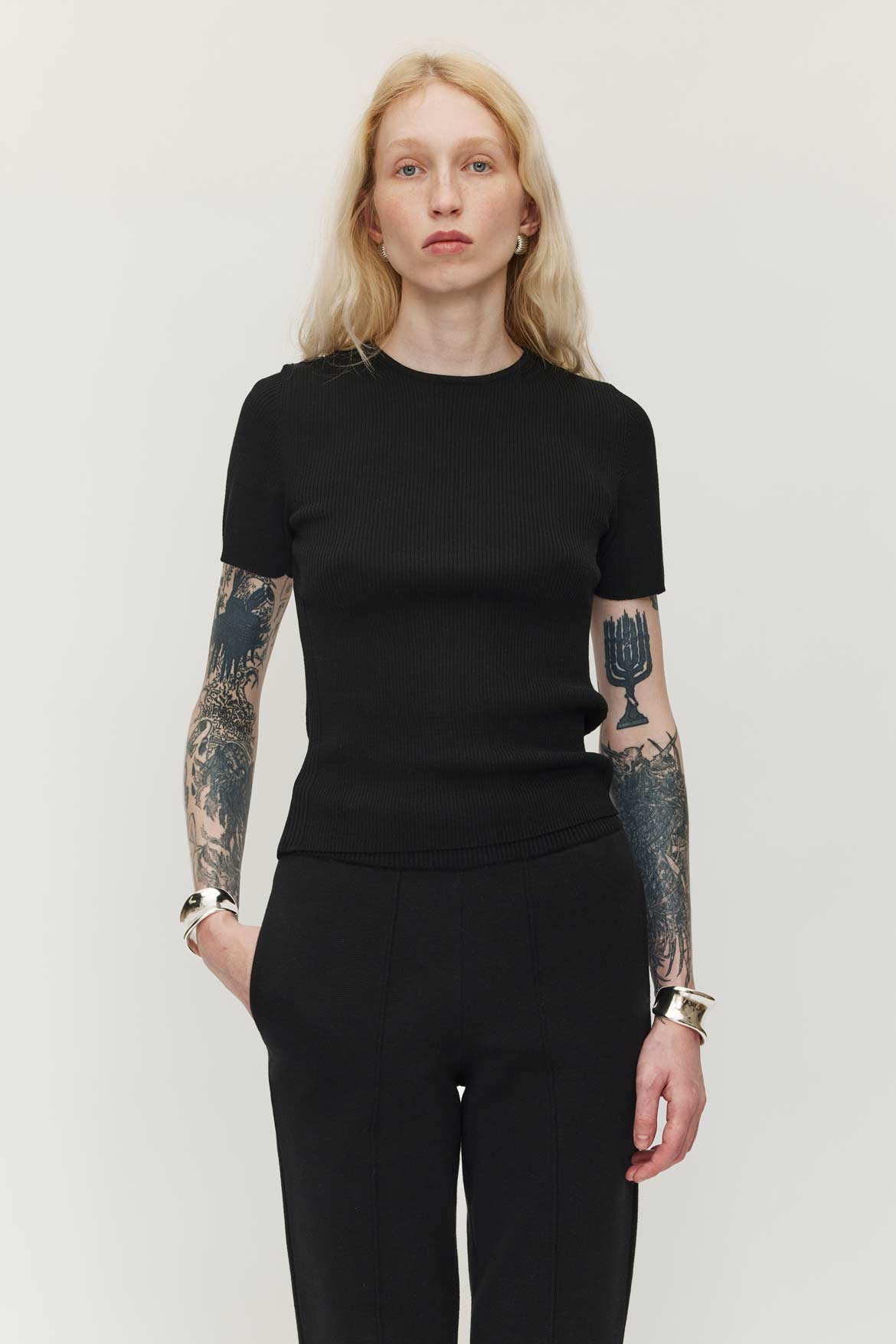 Ribbed Makò T - Black