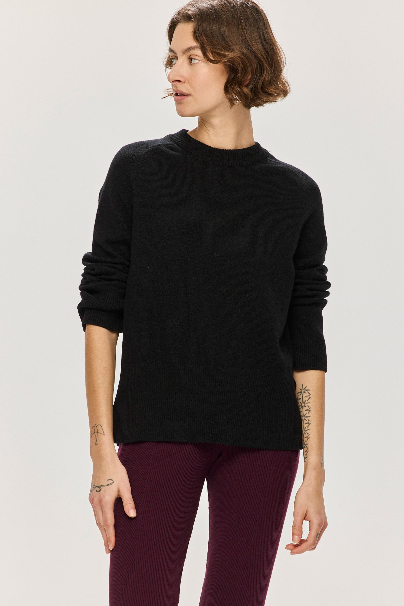 Jordaan Merino Crewneck - Jet Black