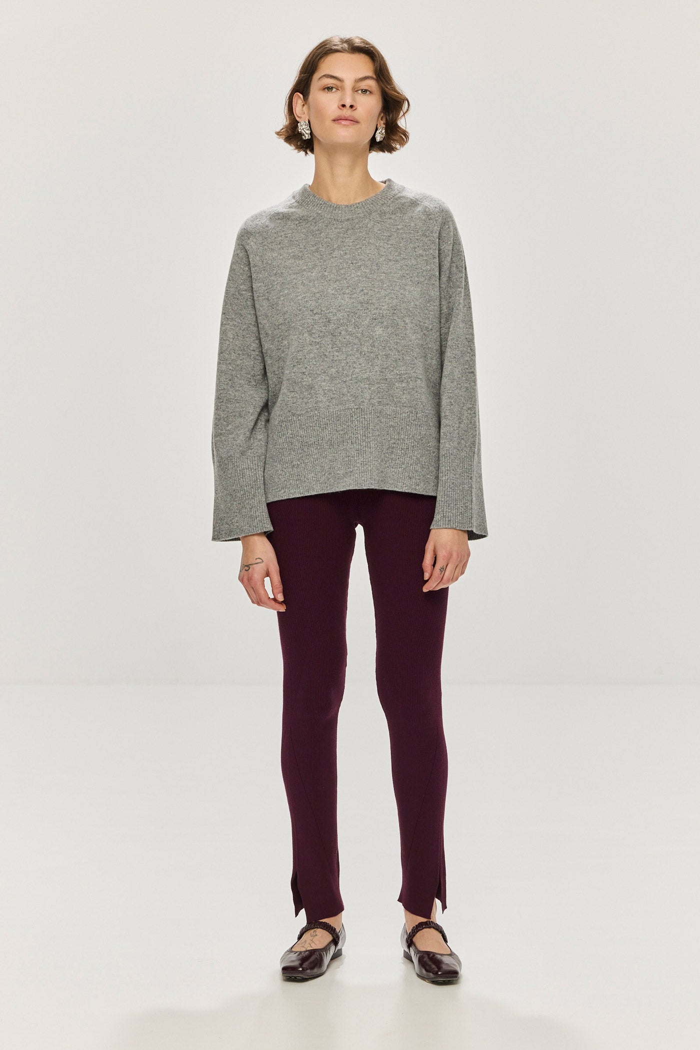 Jordaan Merino Crewneck - Melange Grey