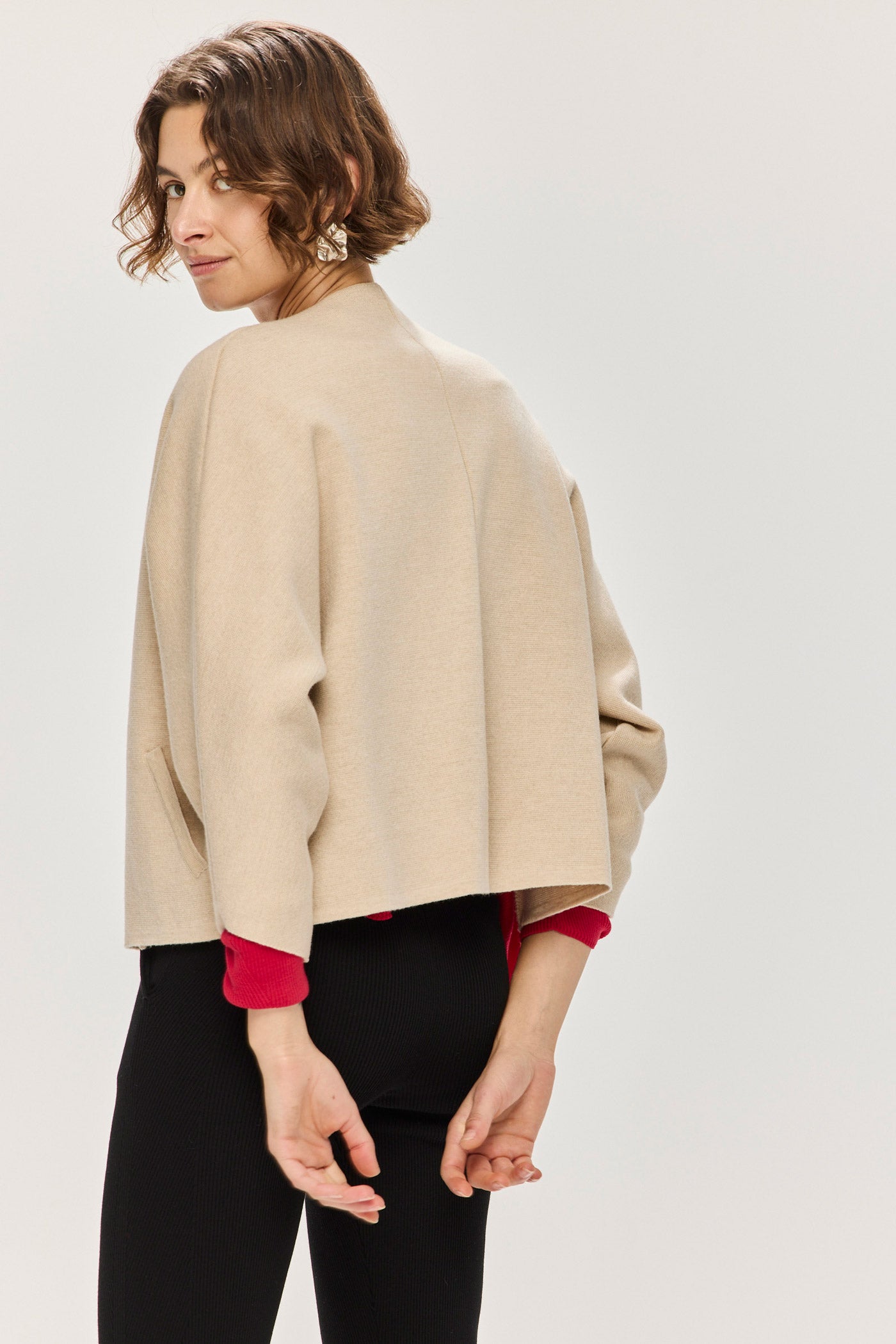 Knit Kimono Jacket - Sand