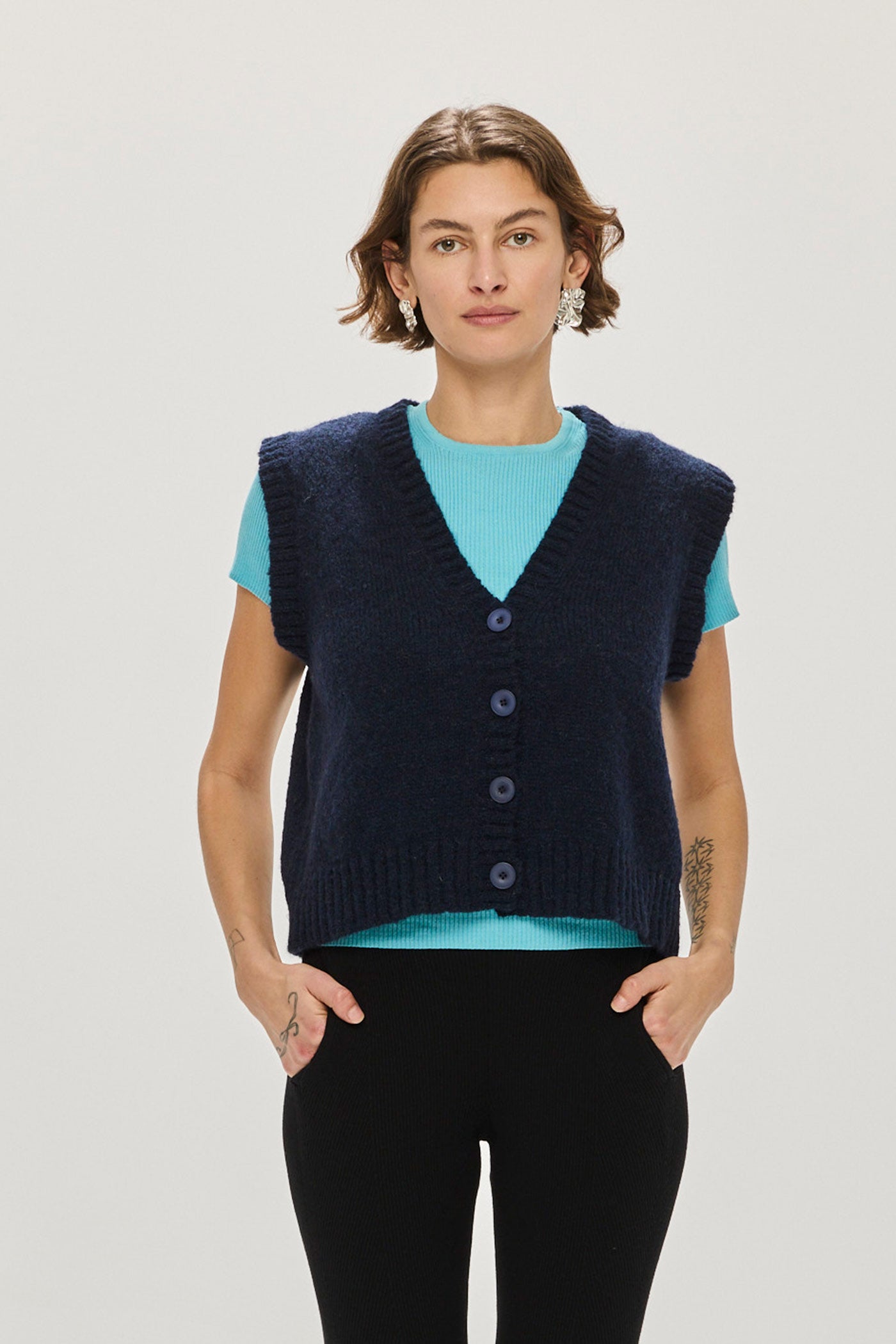 Berg Alpaca Vest - Midnight
