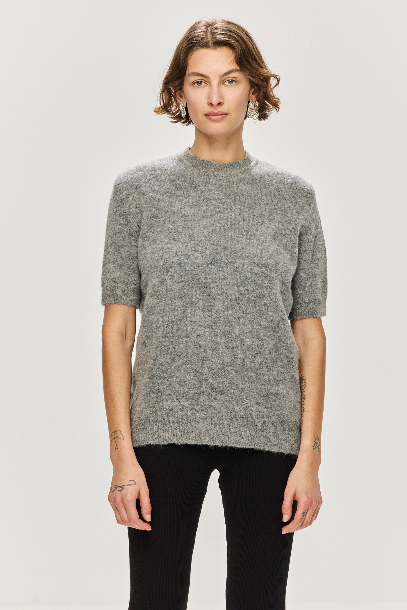 Vall Alpaca Top - Melange Grey (Pre-Order)