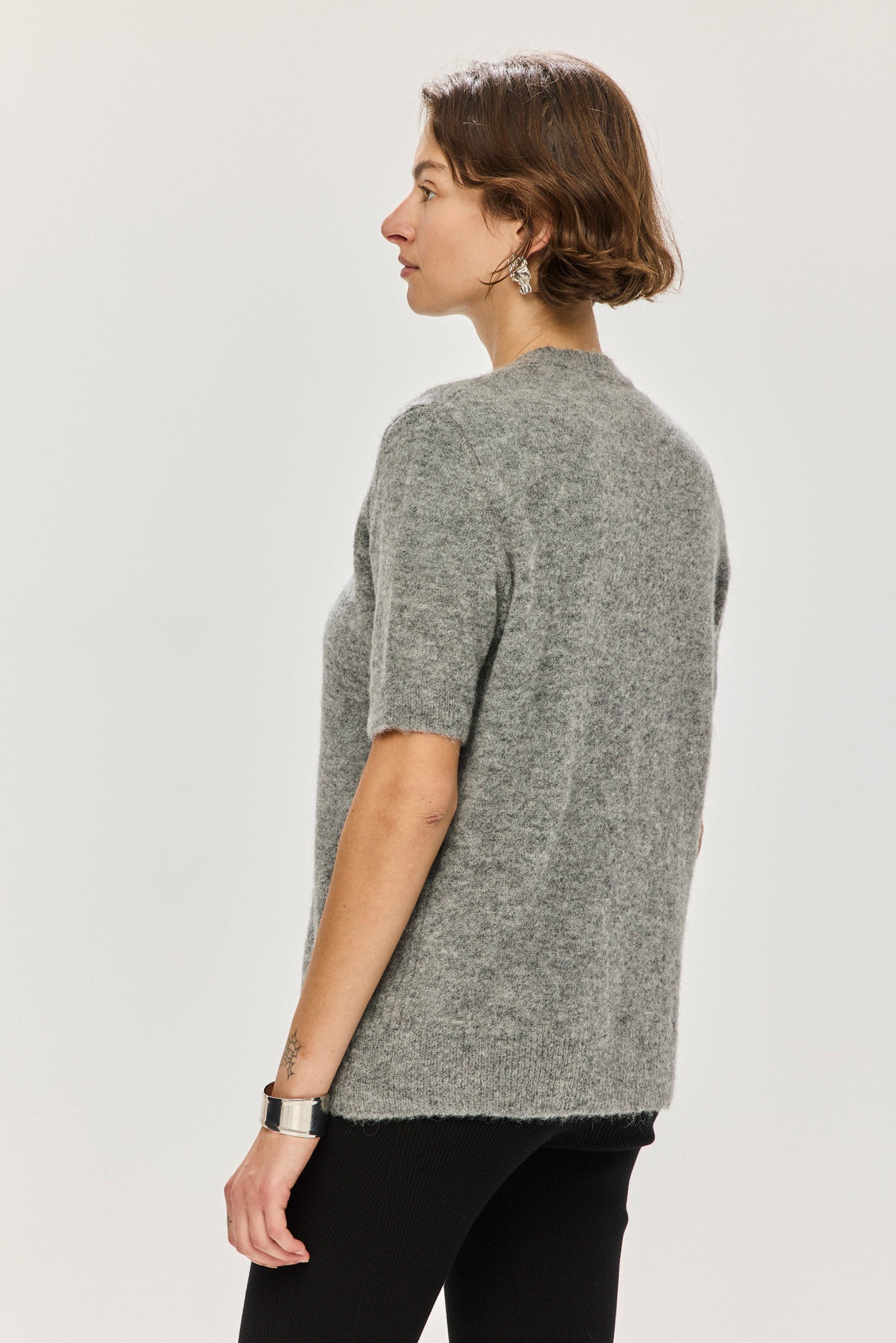 Vall Alpaca Top - Melange Grey (Pre-Order)