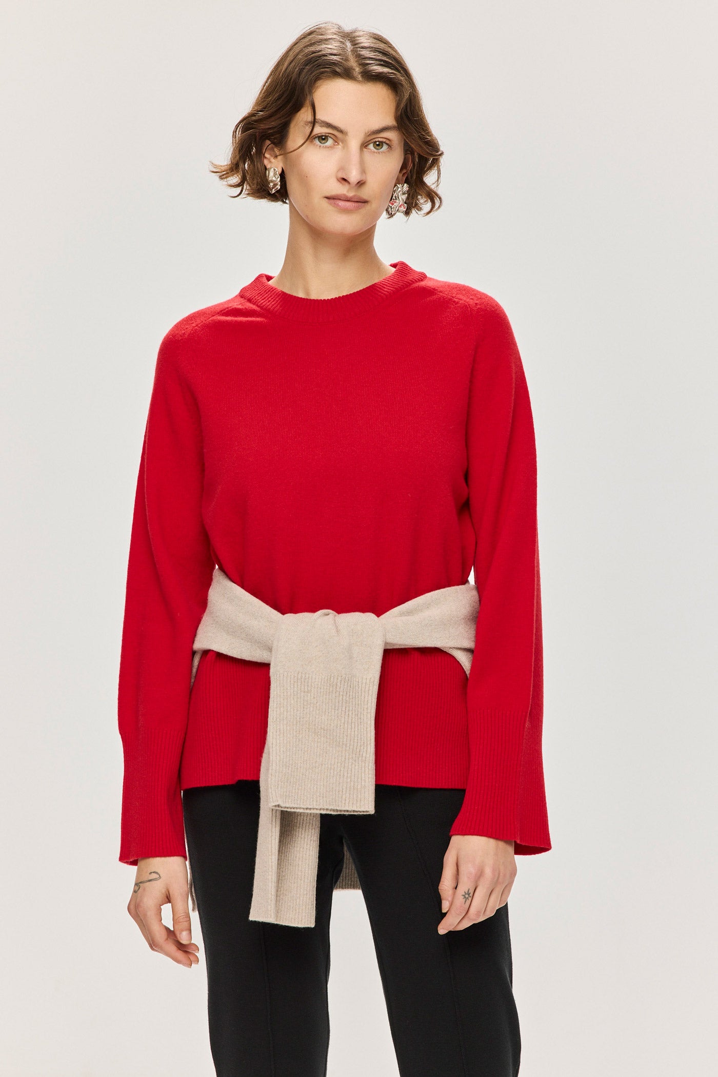 Jordaan Merino Crewneck - Red