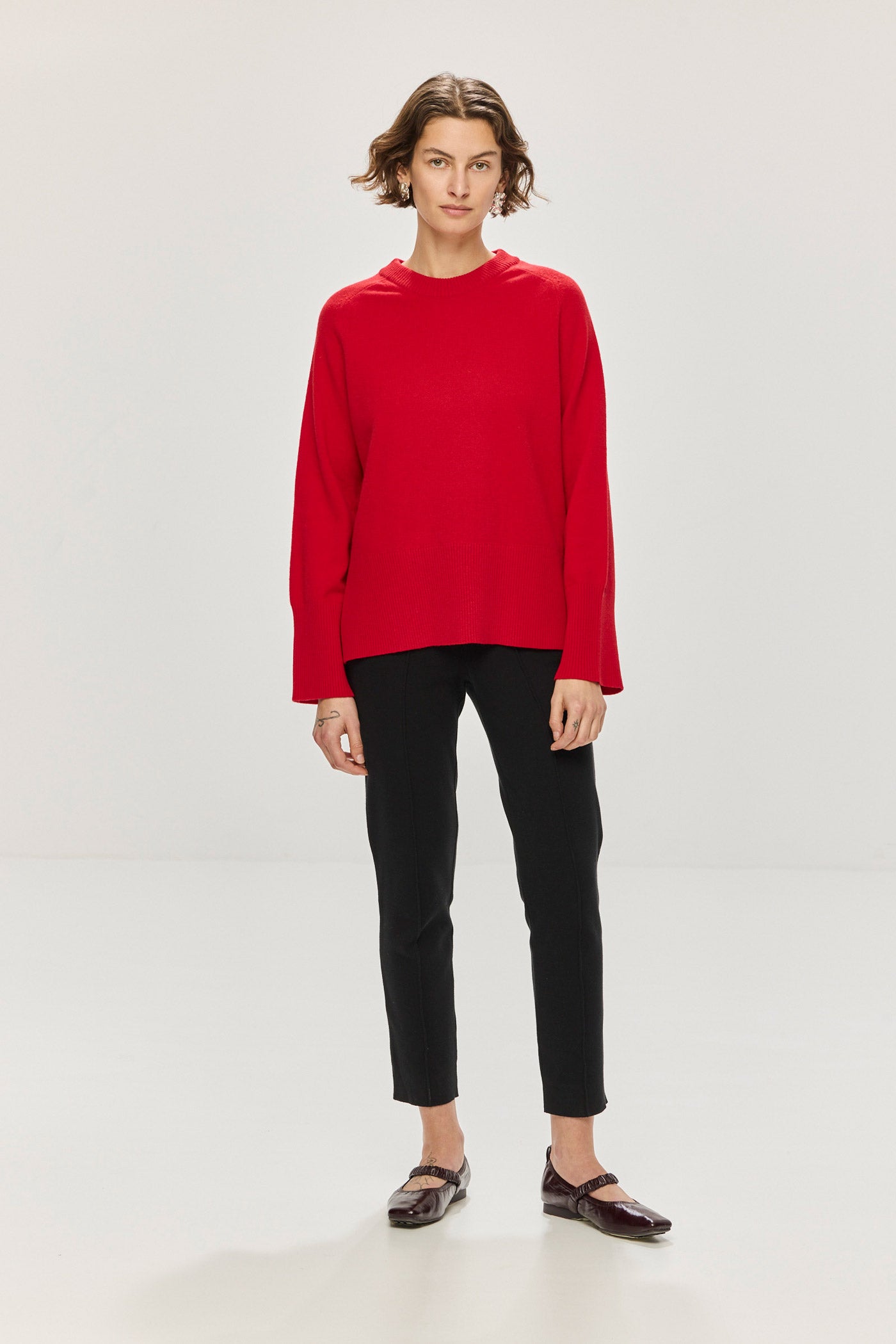 Jordaan Merino Crewneck - Red