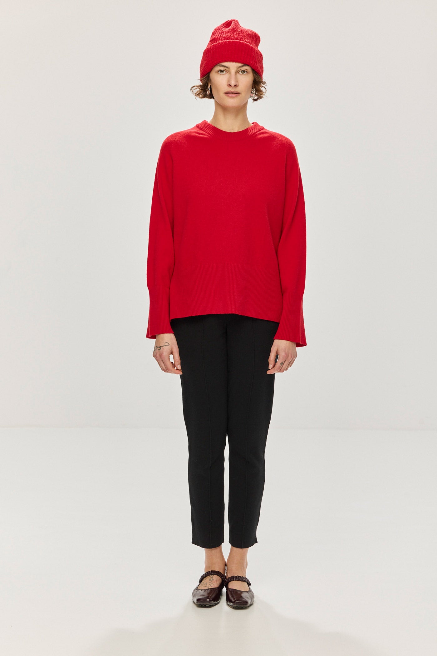 Salt Merino Beanie - Red