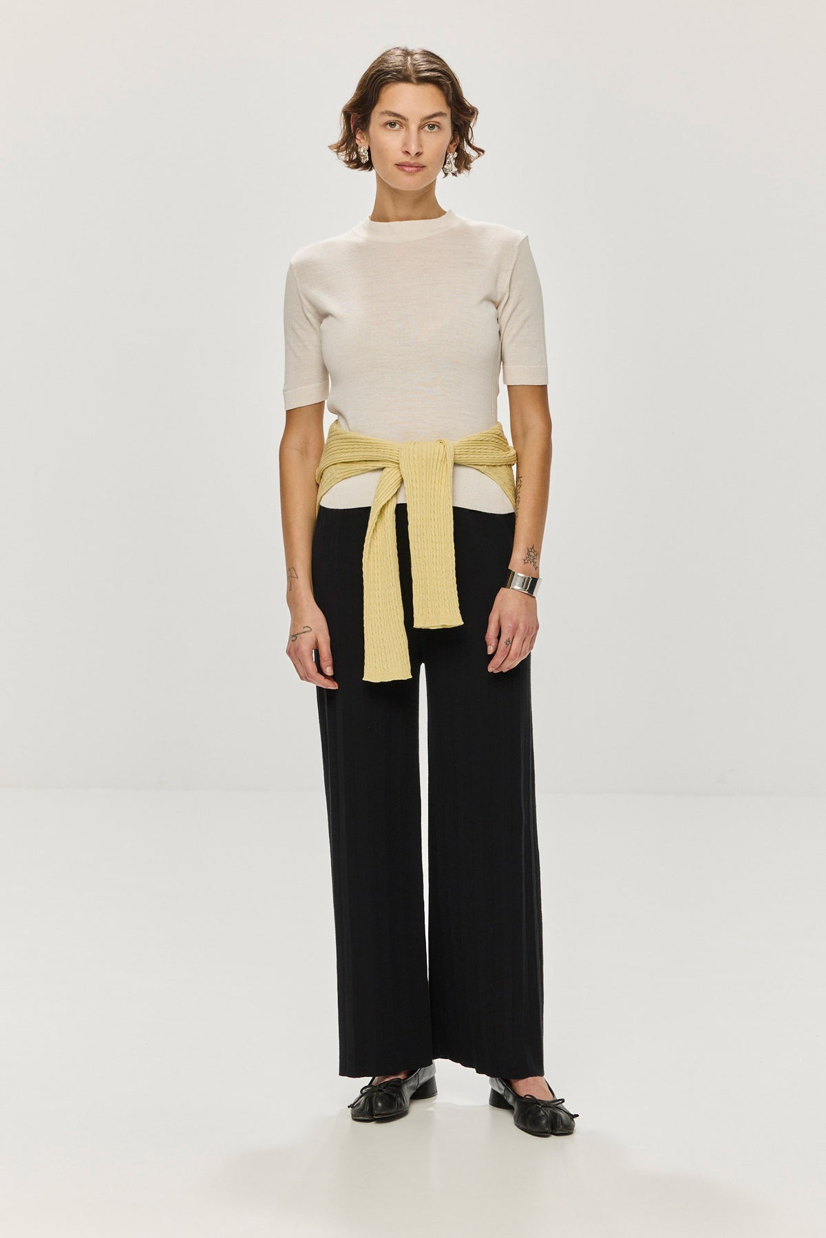 Durban Plissé Pants - Black