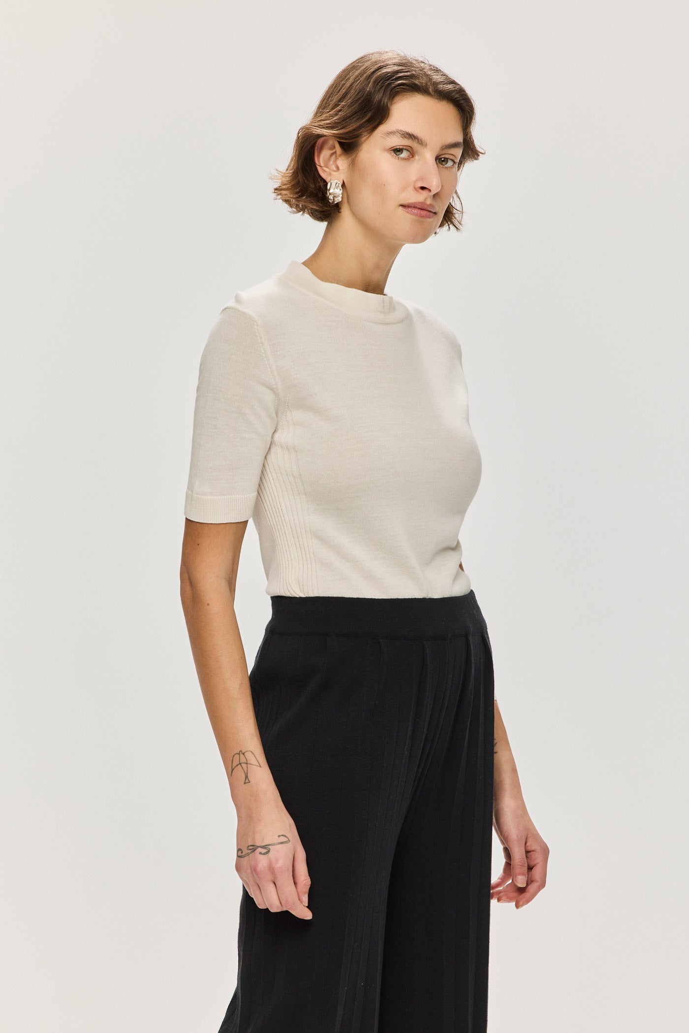 Viscrepe Top - Ecru