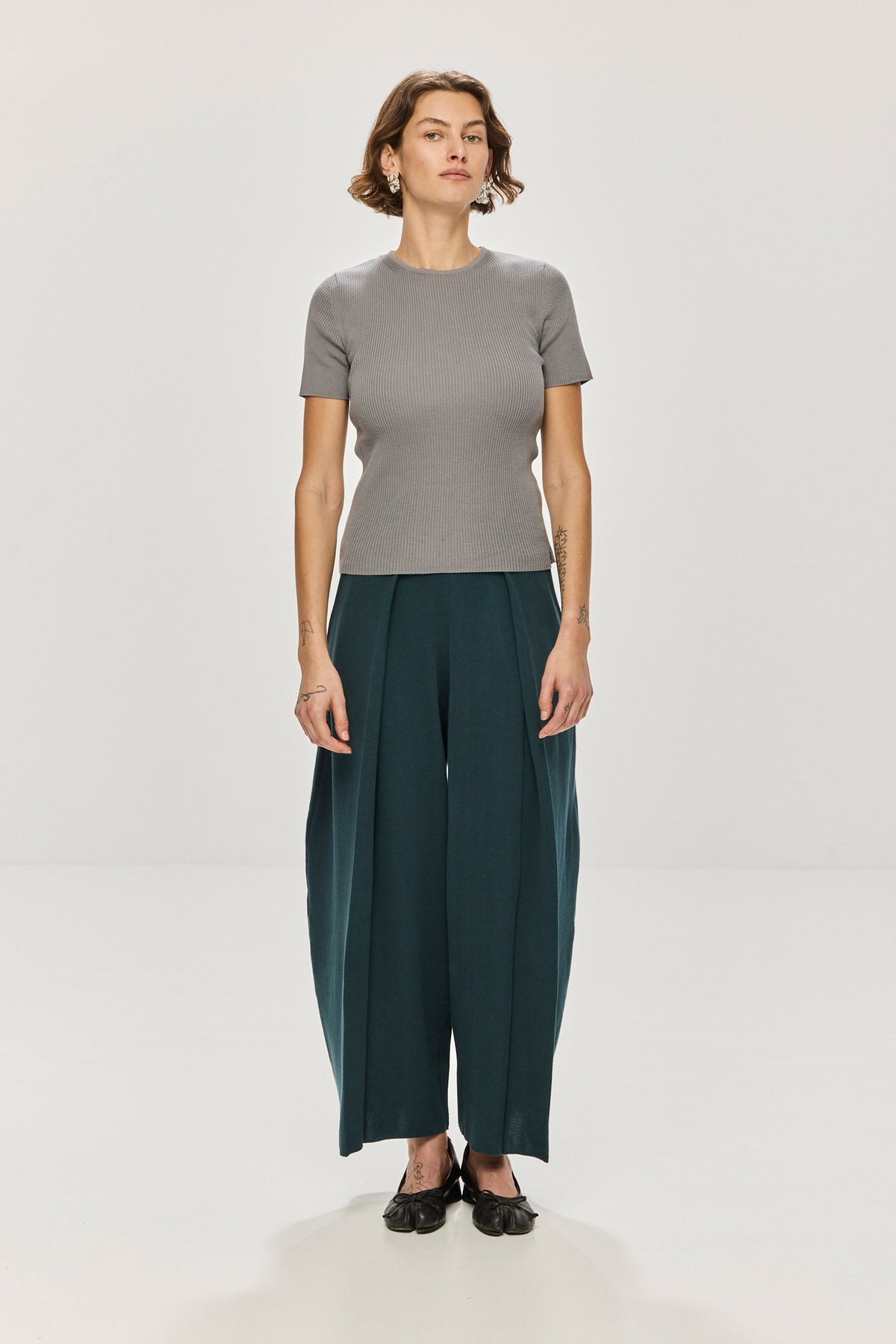 Ribbed Makò T - Grey