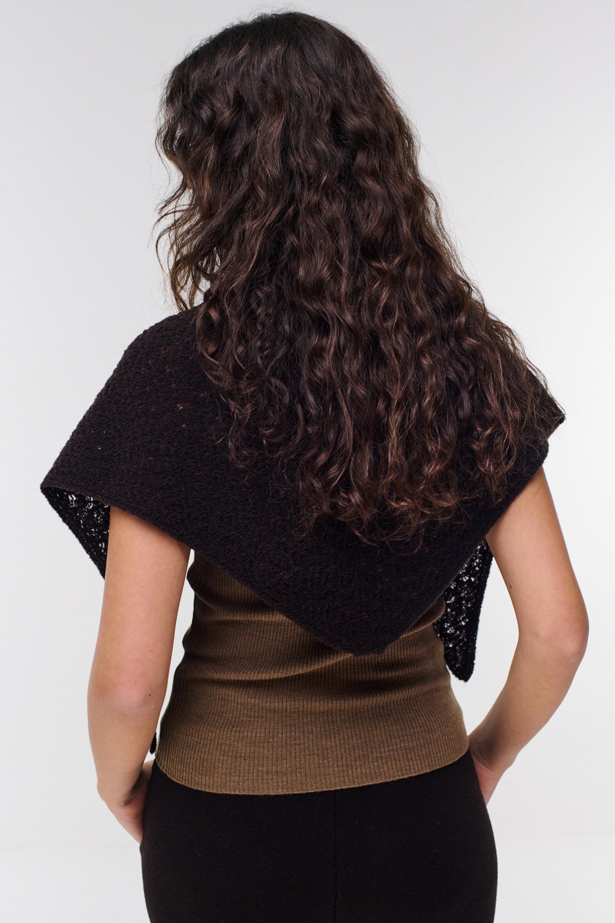 Triangle Merino Scarf - Chocolate