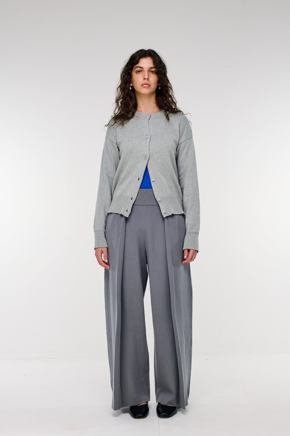Berlin Cotton-Cashmere Cardigan - Melange Grey