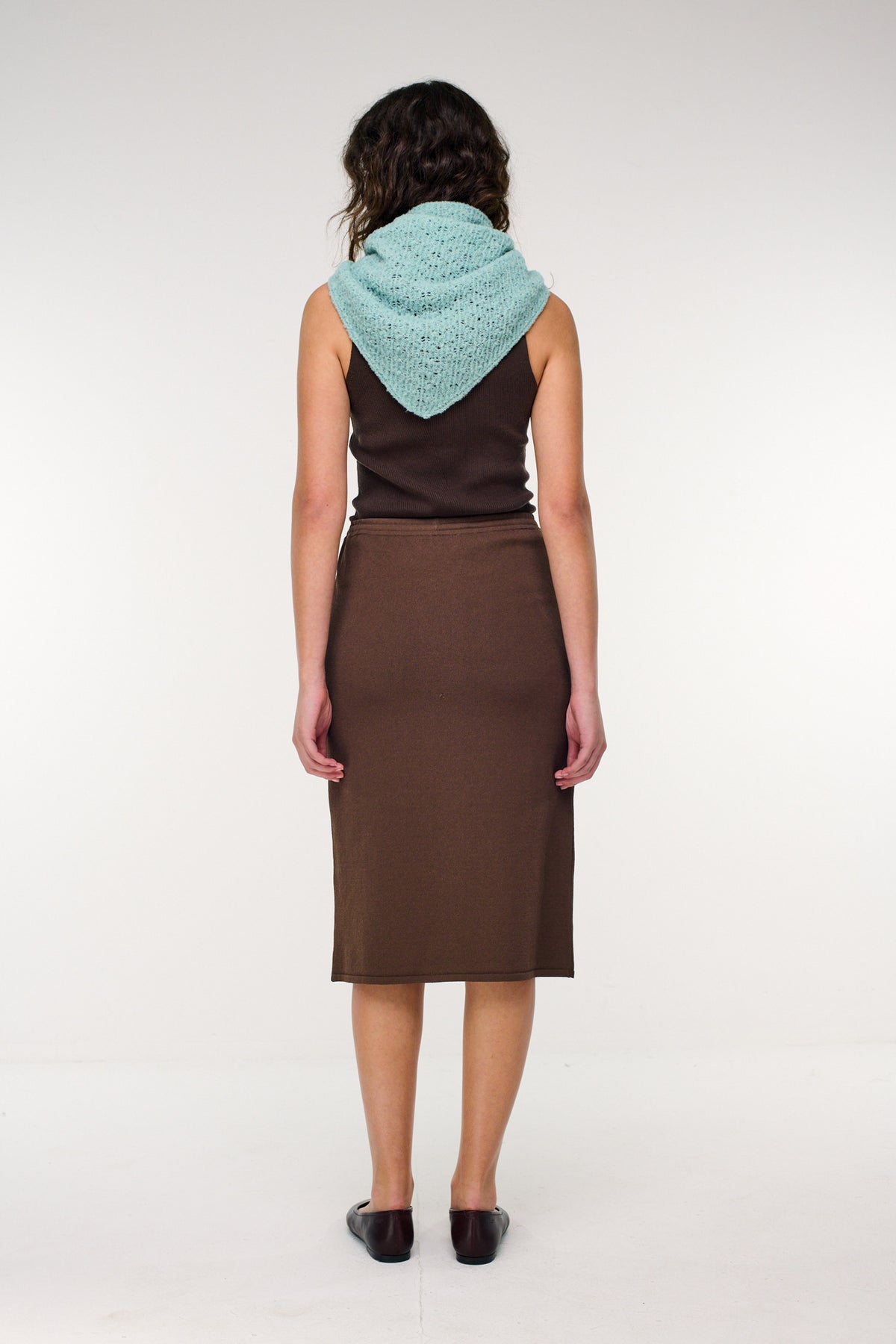 Brits Bouclé Skirt - Brown