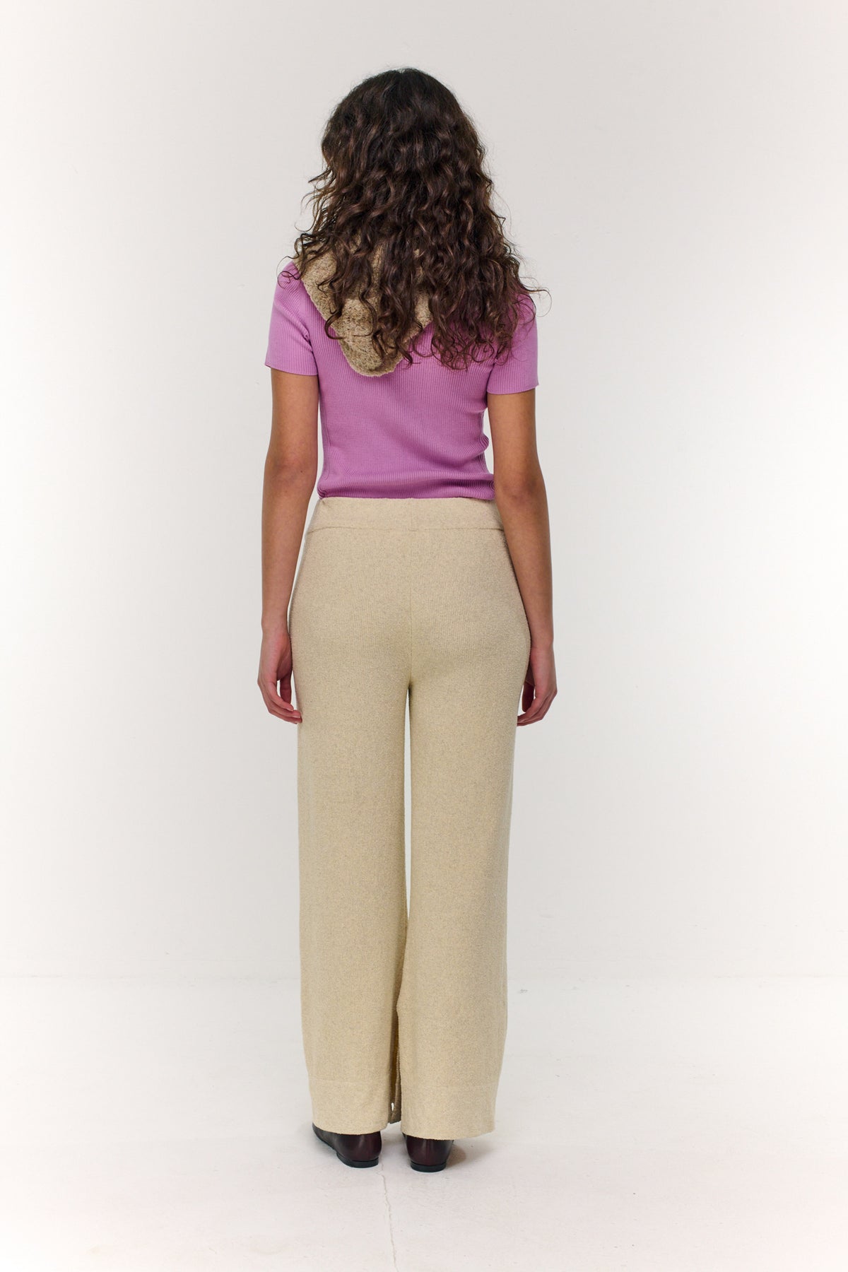 Klip Bouclé Pants - Ecru