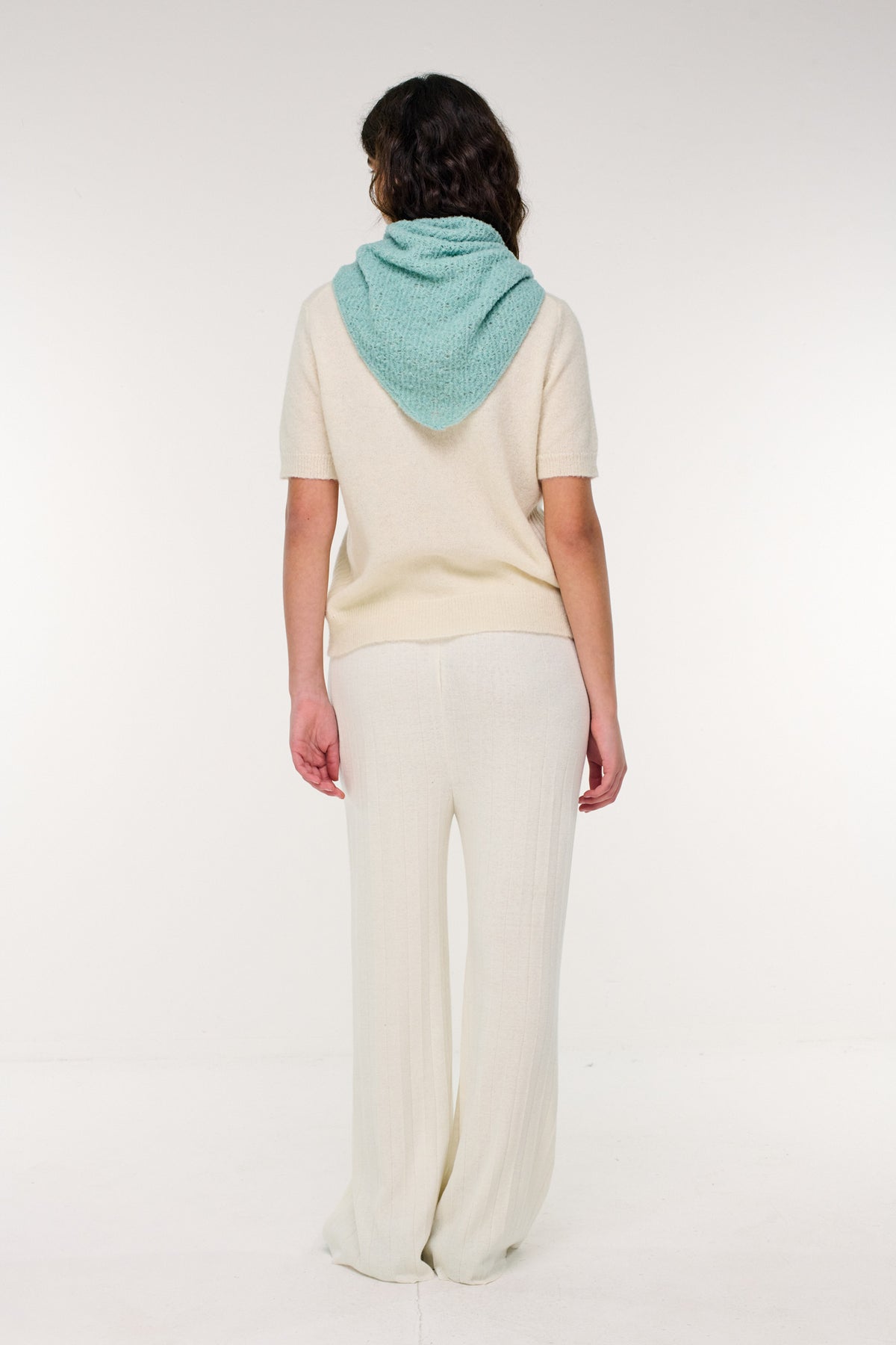 Triangle Merino Scarf - Seagrass