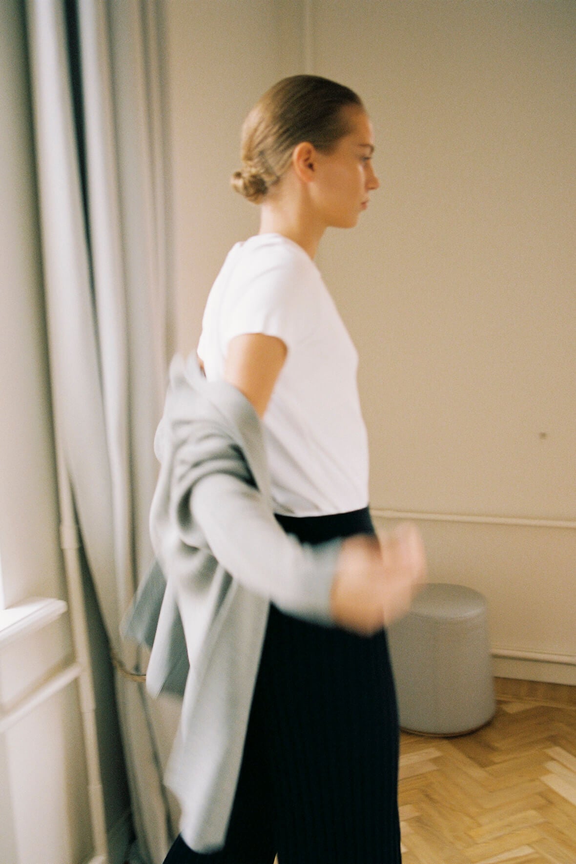 The New Long Merino Cardigan - Melange Grey