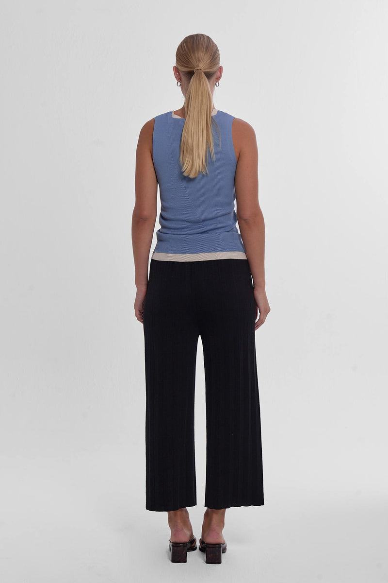 Durban Plissé Pants - Black