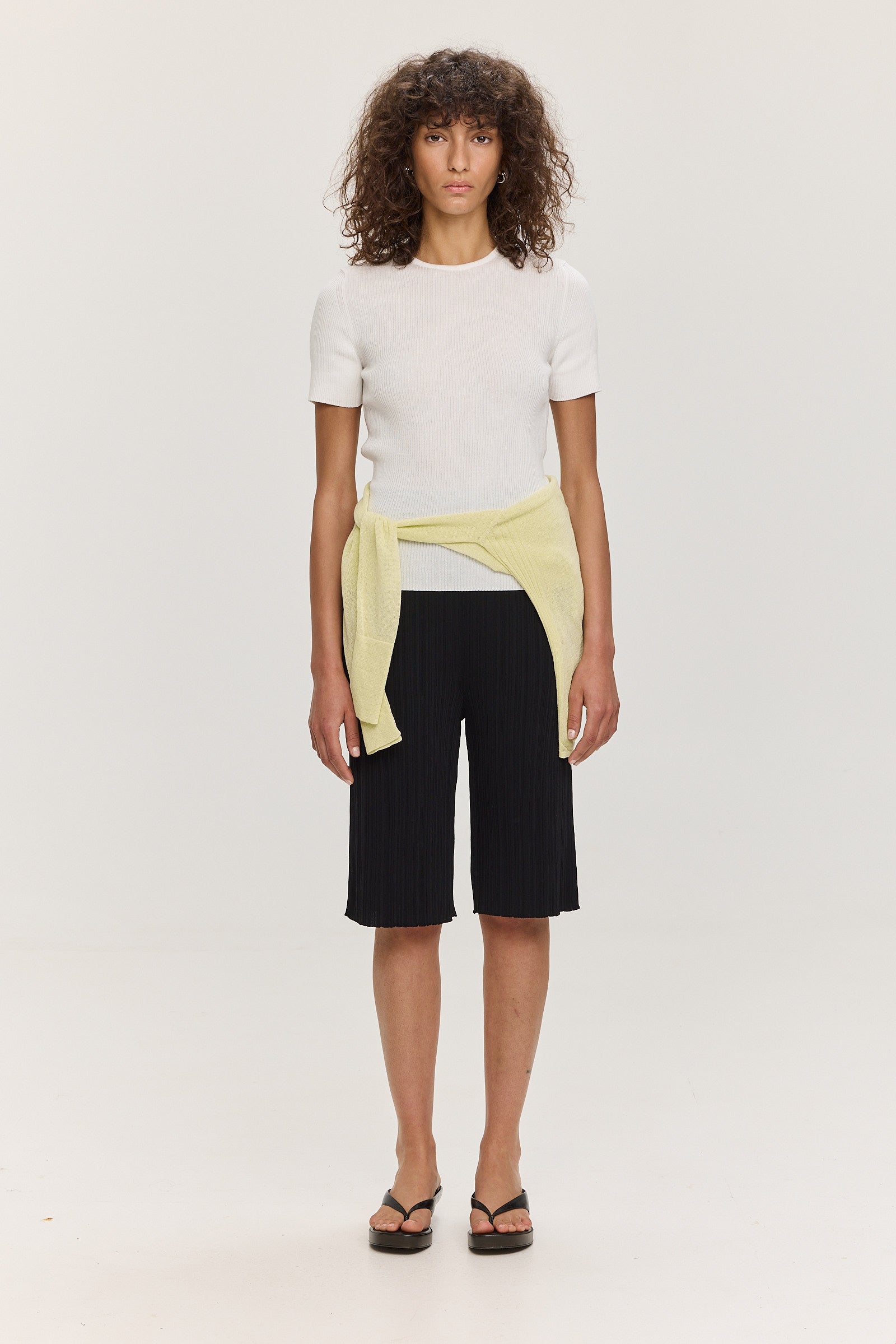 Ribbed Makò T - White