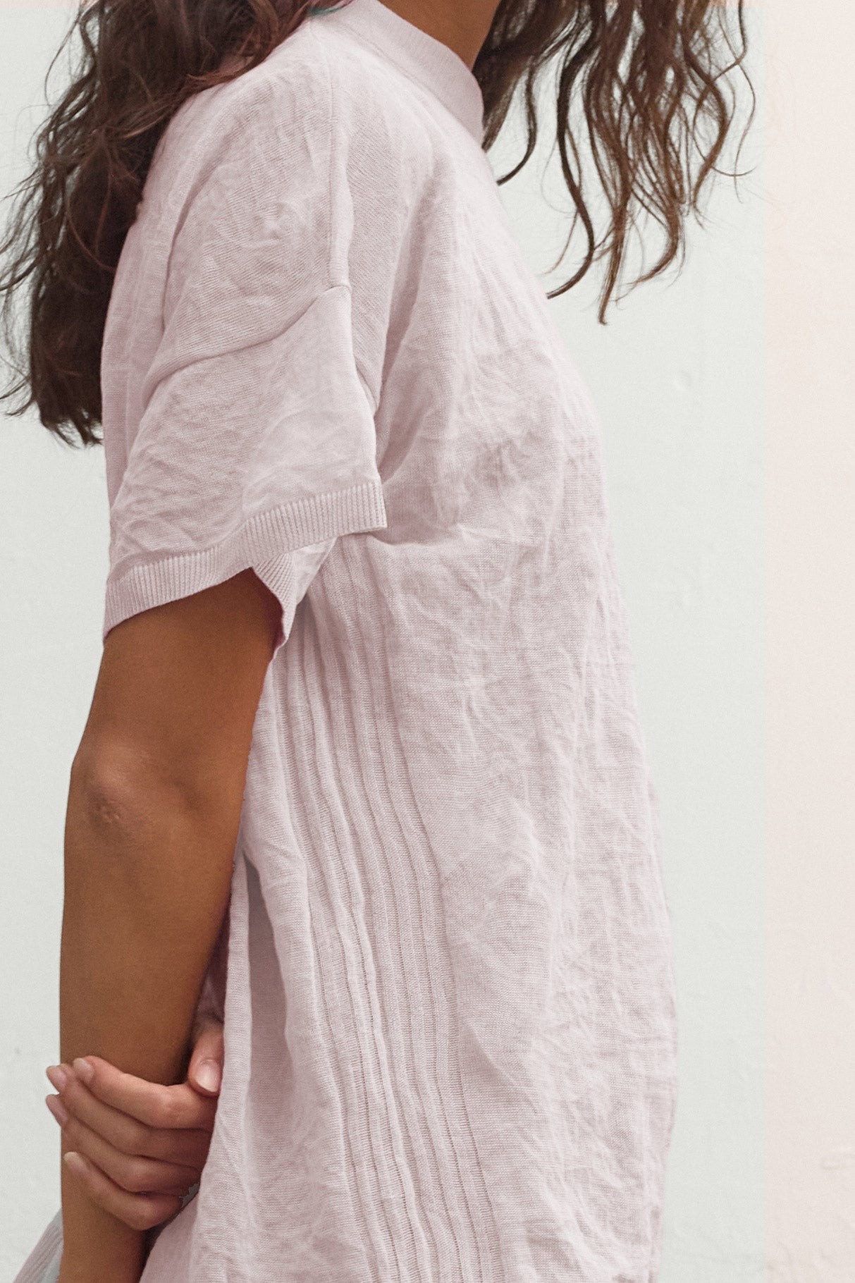 Bray Wrinkled Metal Tee - Ice