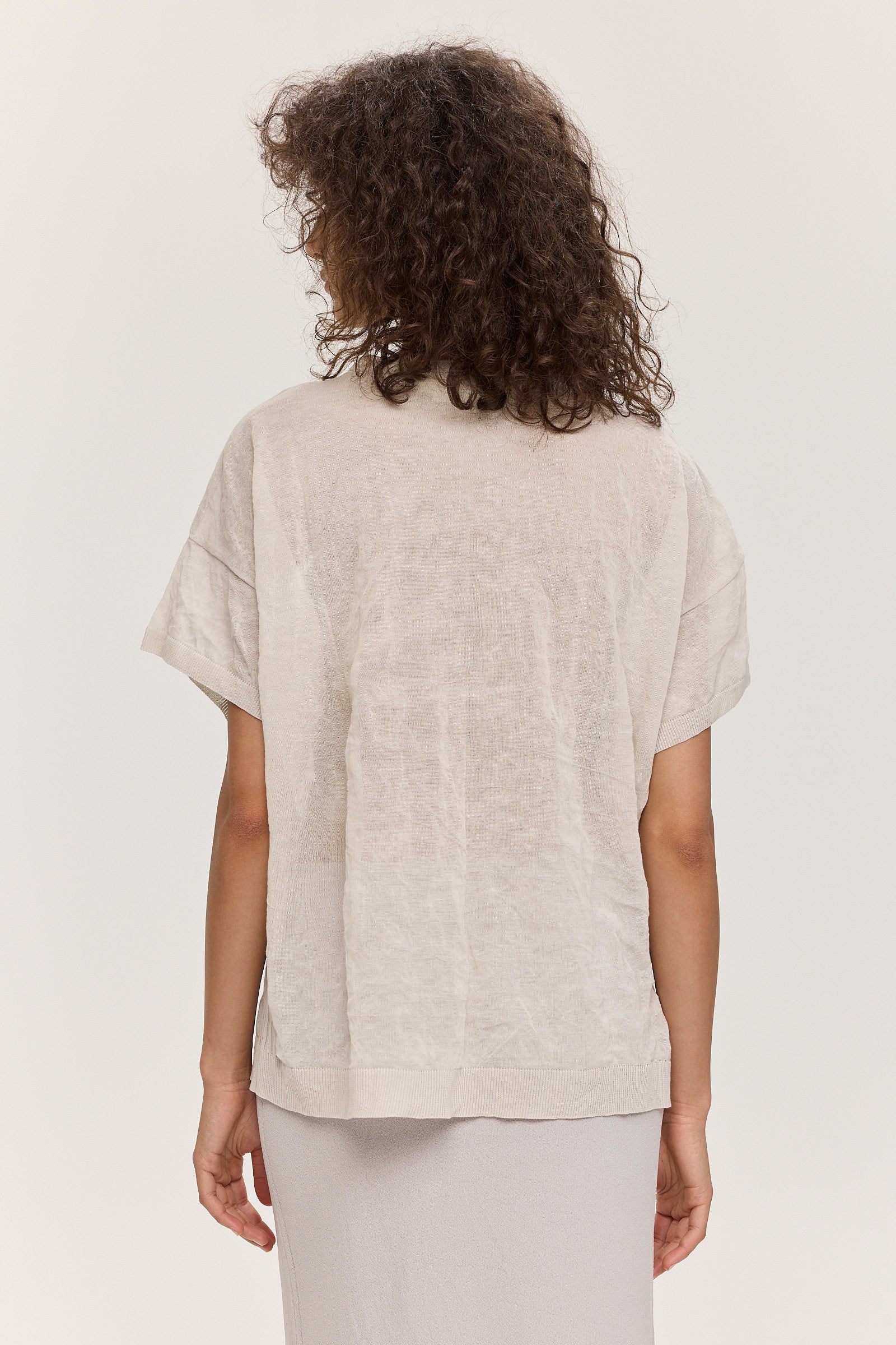 Bray Wrinkled Metal Tee - Ice