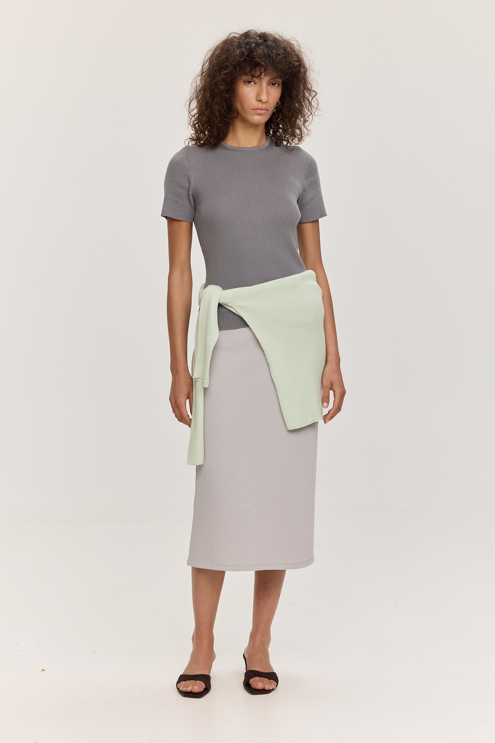 Brits Bouclè Skirt - Ice