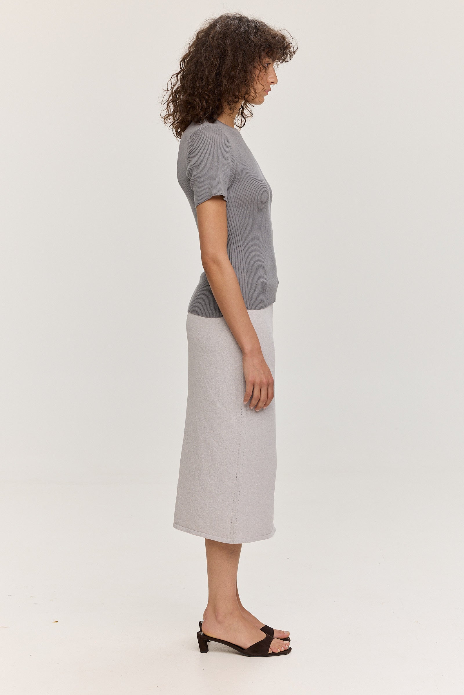 Ribbed Makò T - Grey