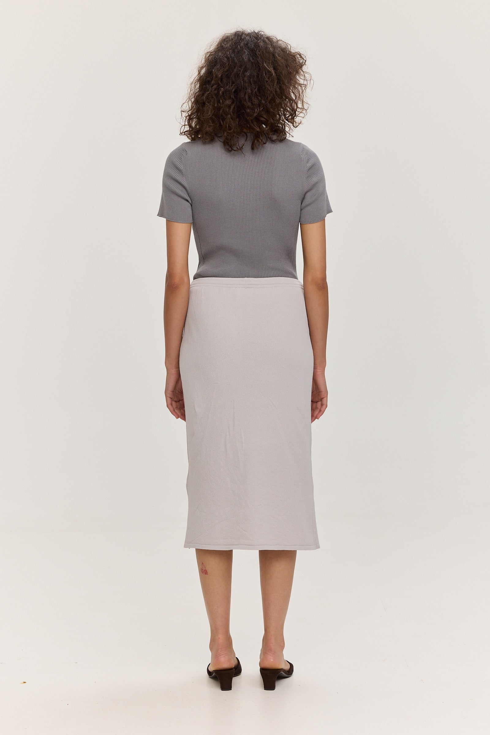 Brits Bouclè Skirt - Ice
