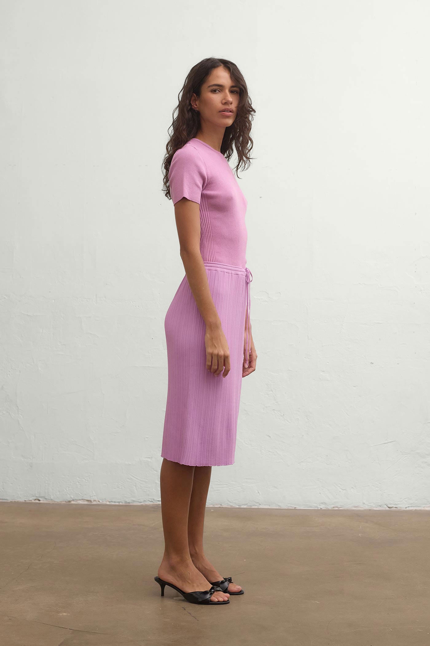 Ribbed Makò T - Orchid