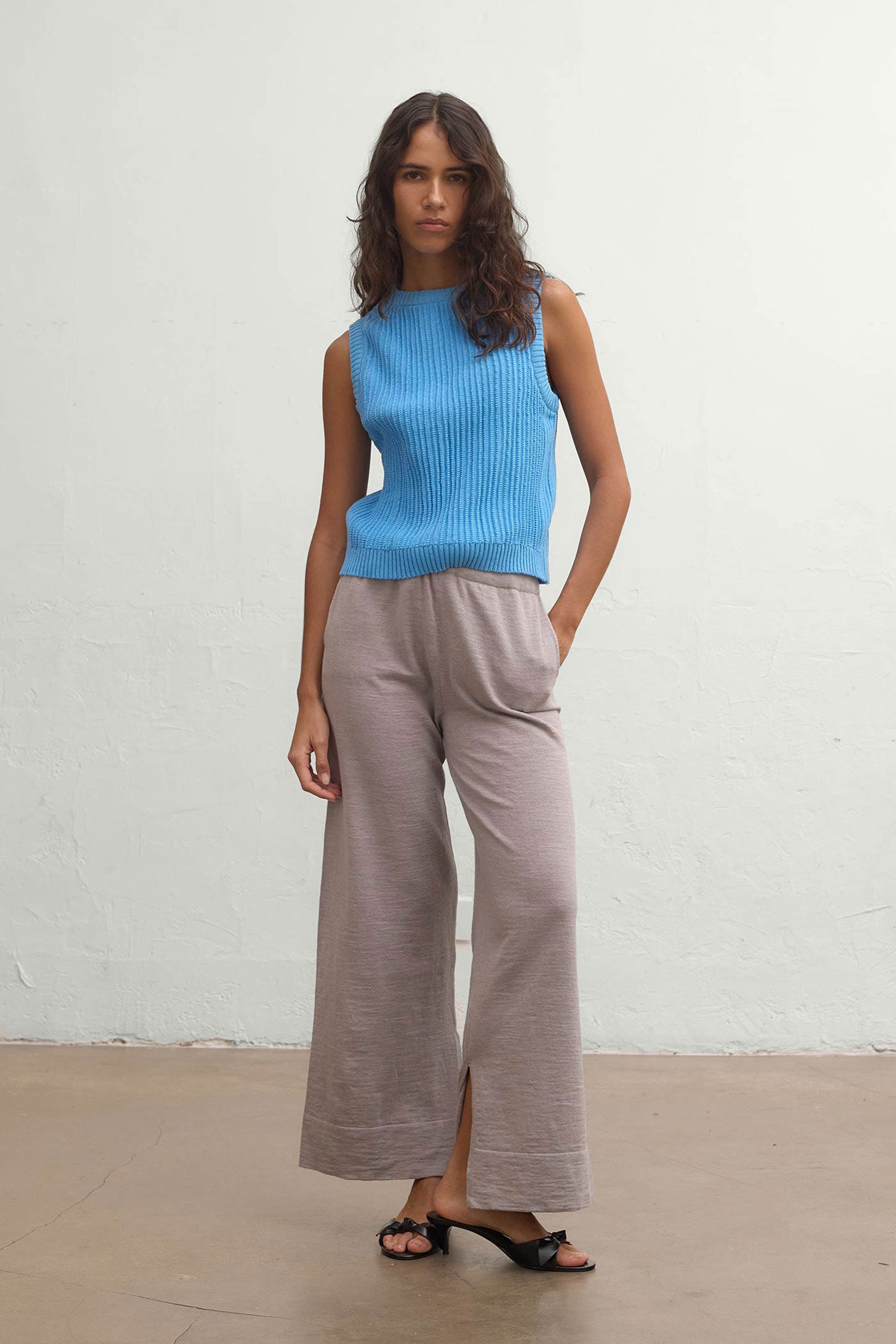 Breezy Linen Pants - Grey