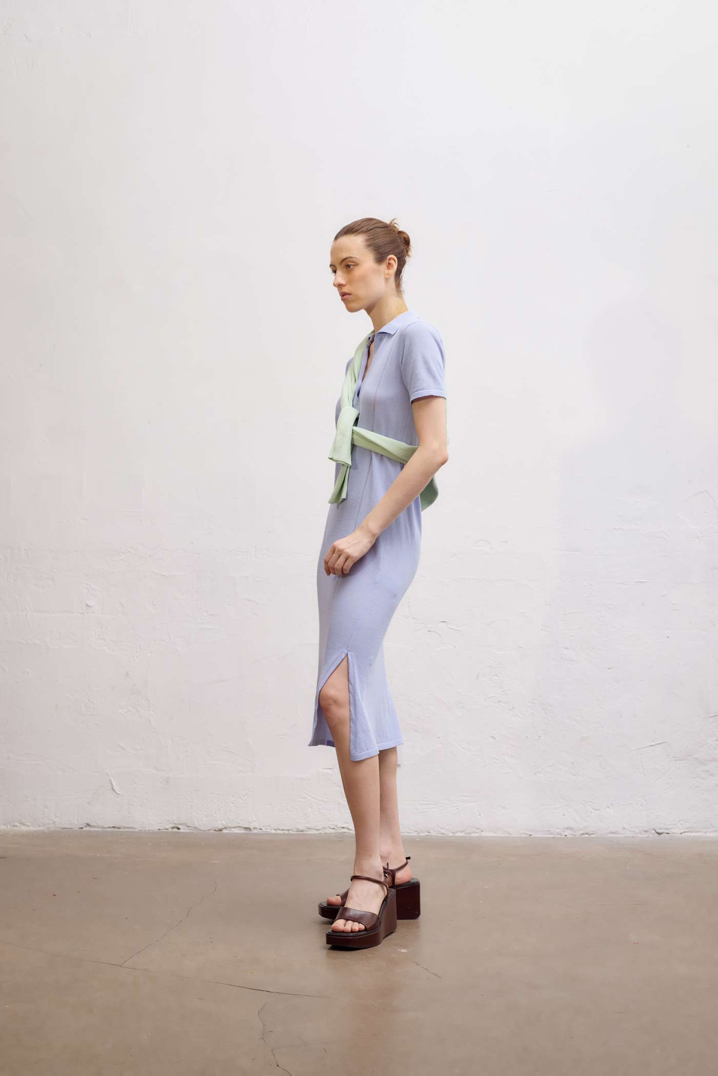 Caledon Polo Dress - Sky Blue