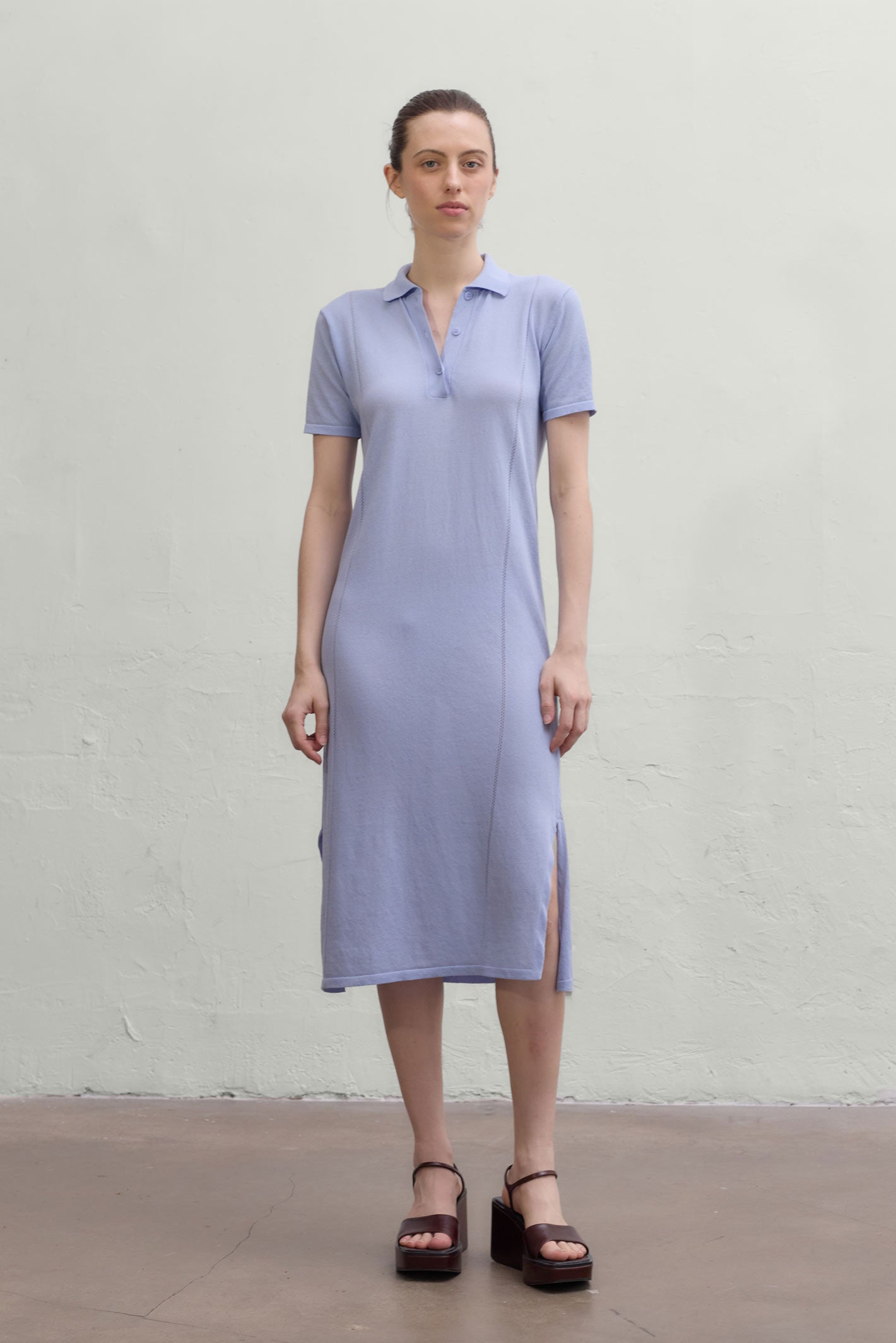 Caledon Polo Dress - Sky Blue