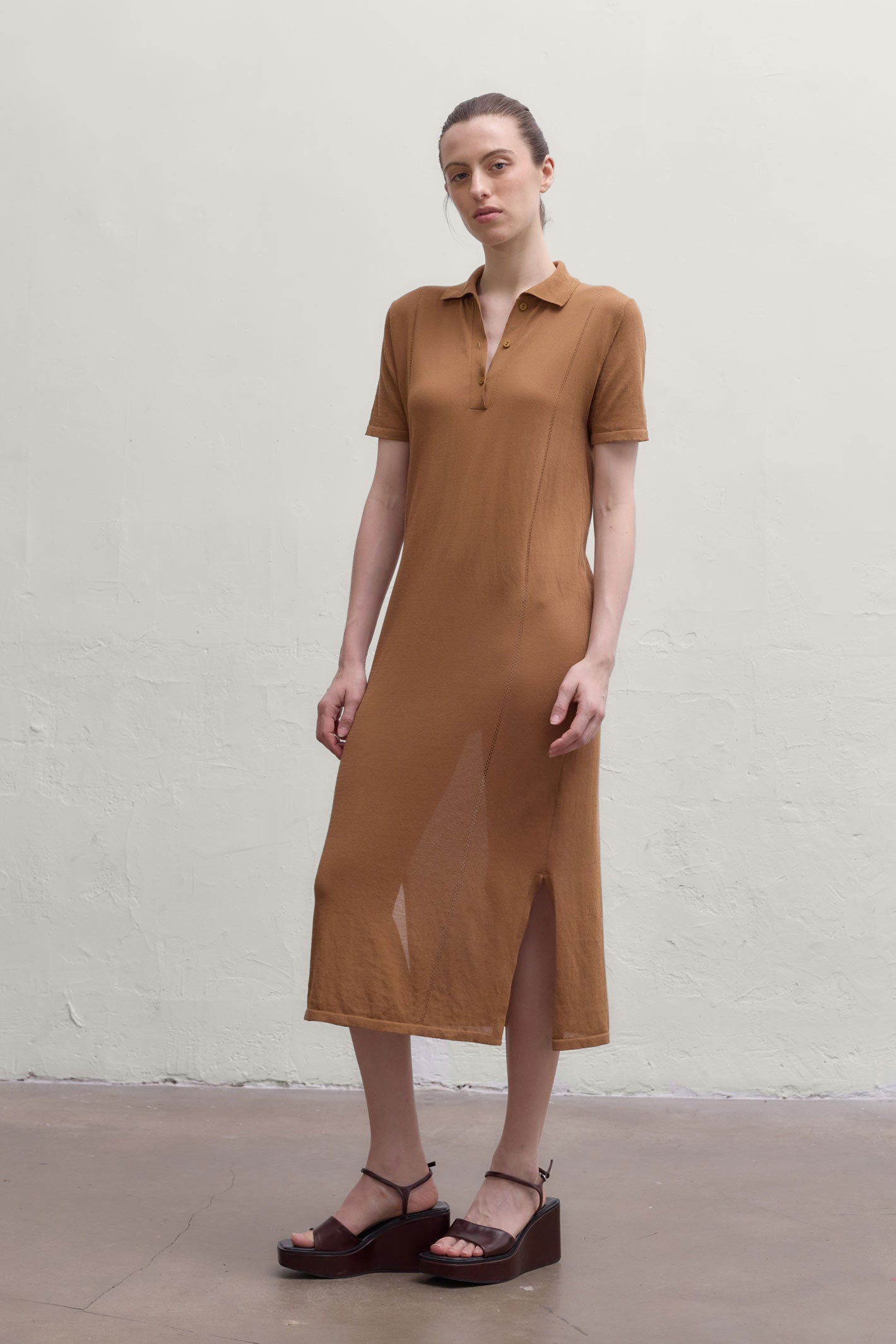 Caledon Polo Dress - Caramel