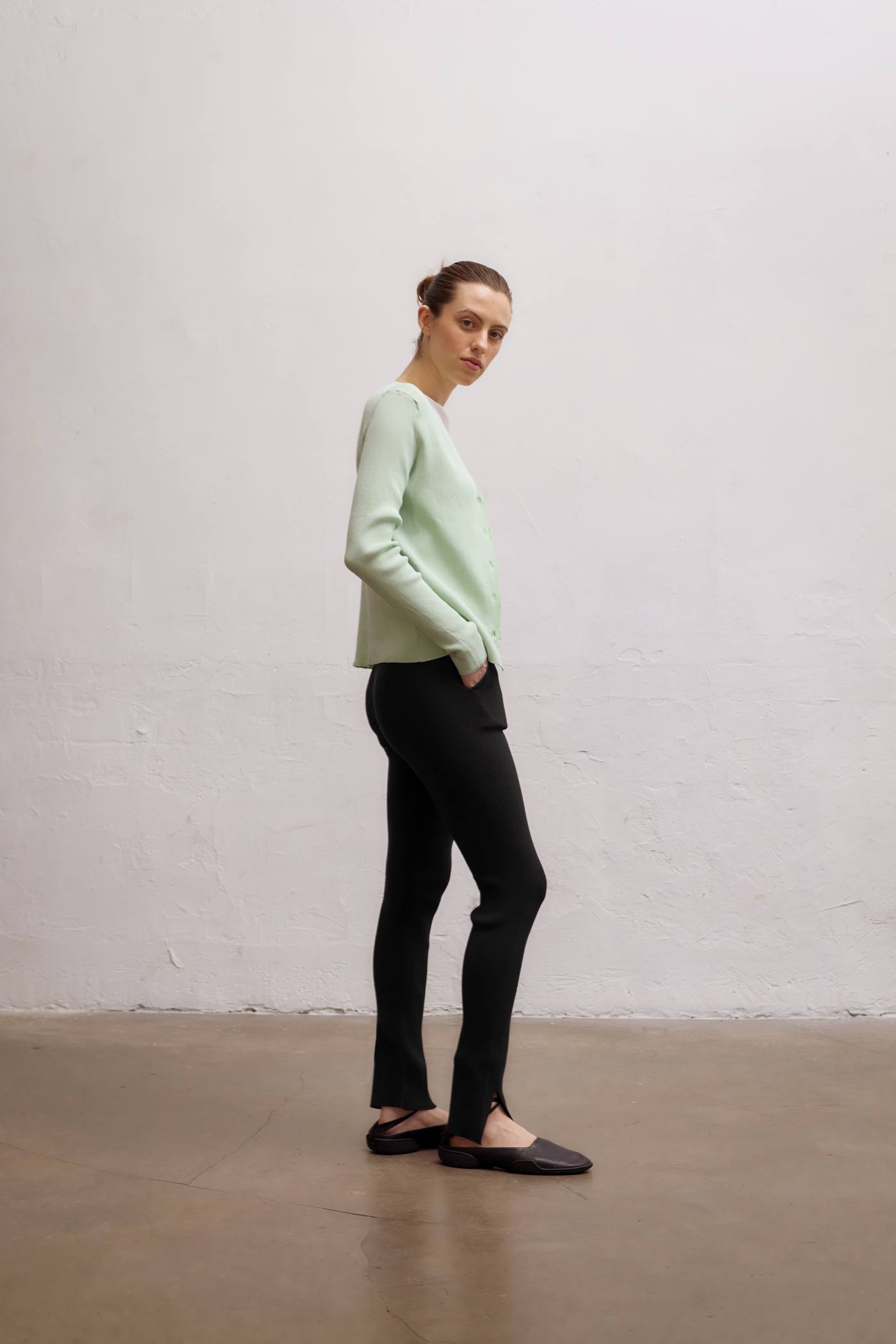 Ivy Rib Pants - Black